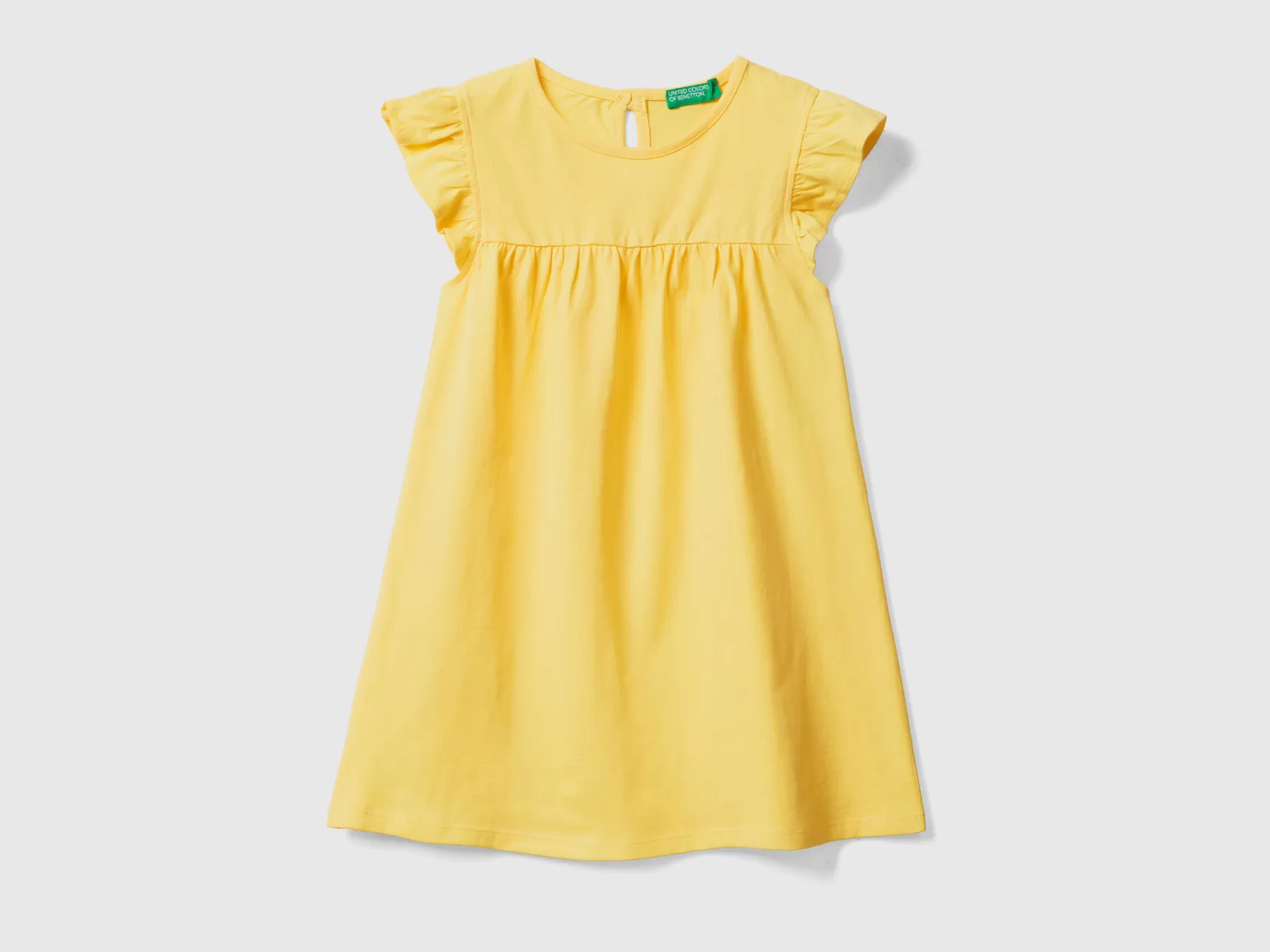 Benetton Abitino Con Manica Ad Aletta Giallo Cheap