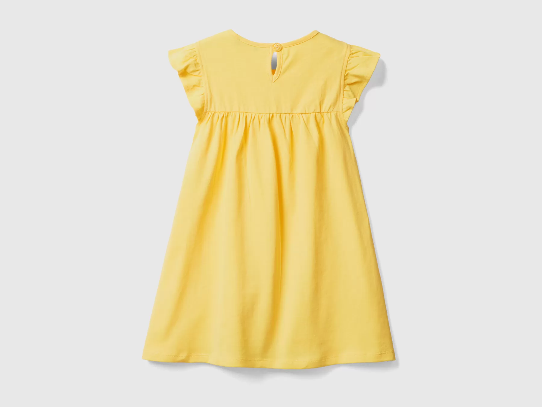 Benetton Abitino Con Manica Ad Aletta Giallo Cheap