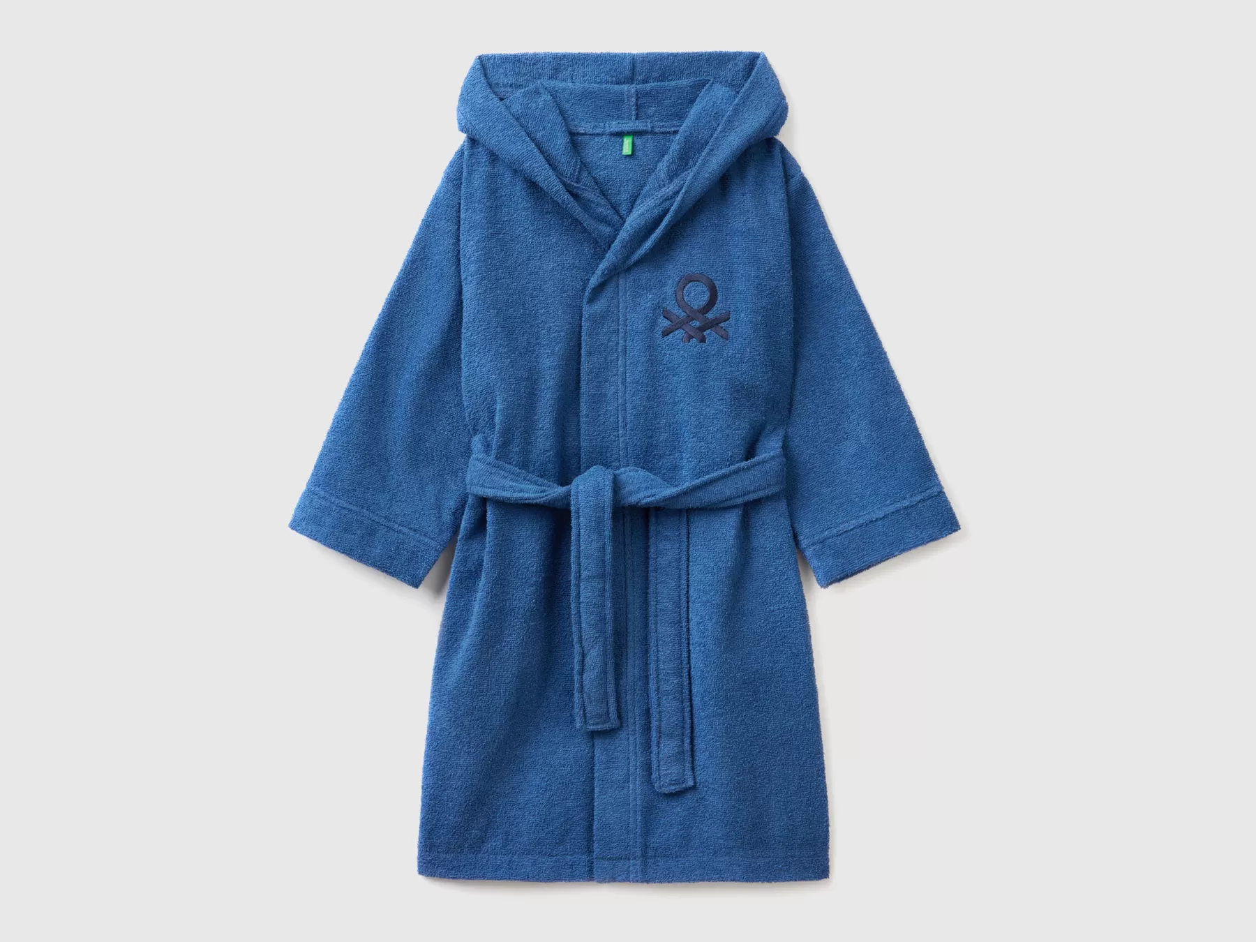 Benetton Accappatoio 100% Cotone Bio Blu Scuro Best Sale