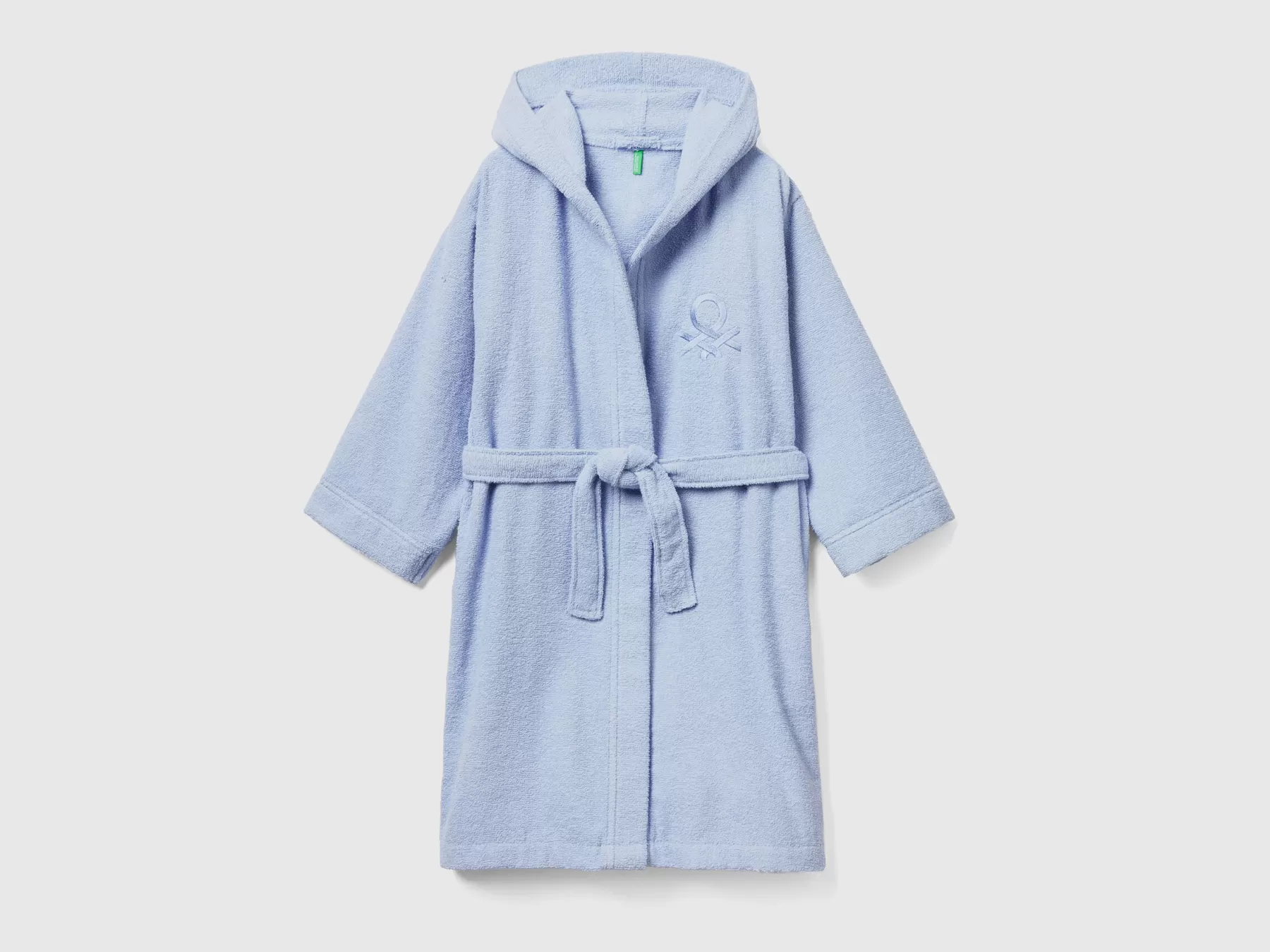 Benetton Accappatoio 100% Cotone Bio Azzurro Sale