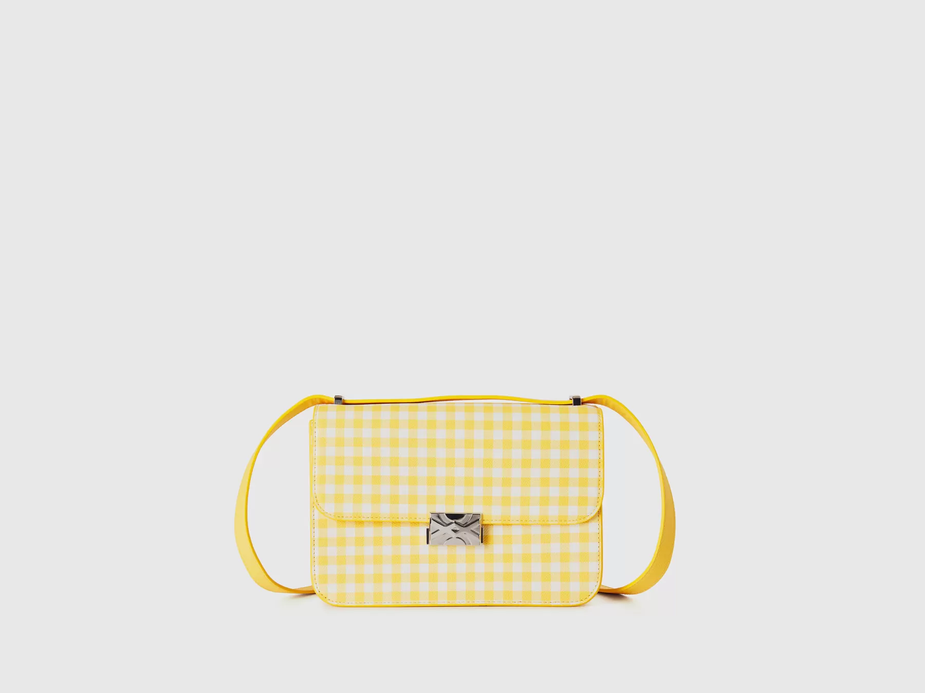 Benetton Be Bag Grande Gialla Vichy Giallo Store