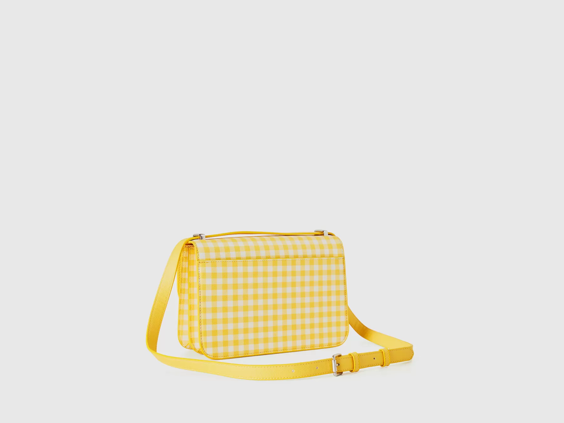 Benetton Be Bag Grande Gialla Vichy Giallo Store