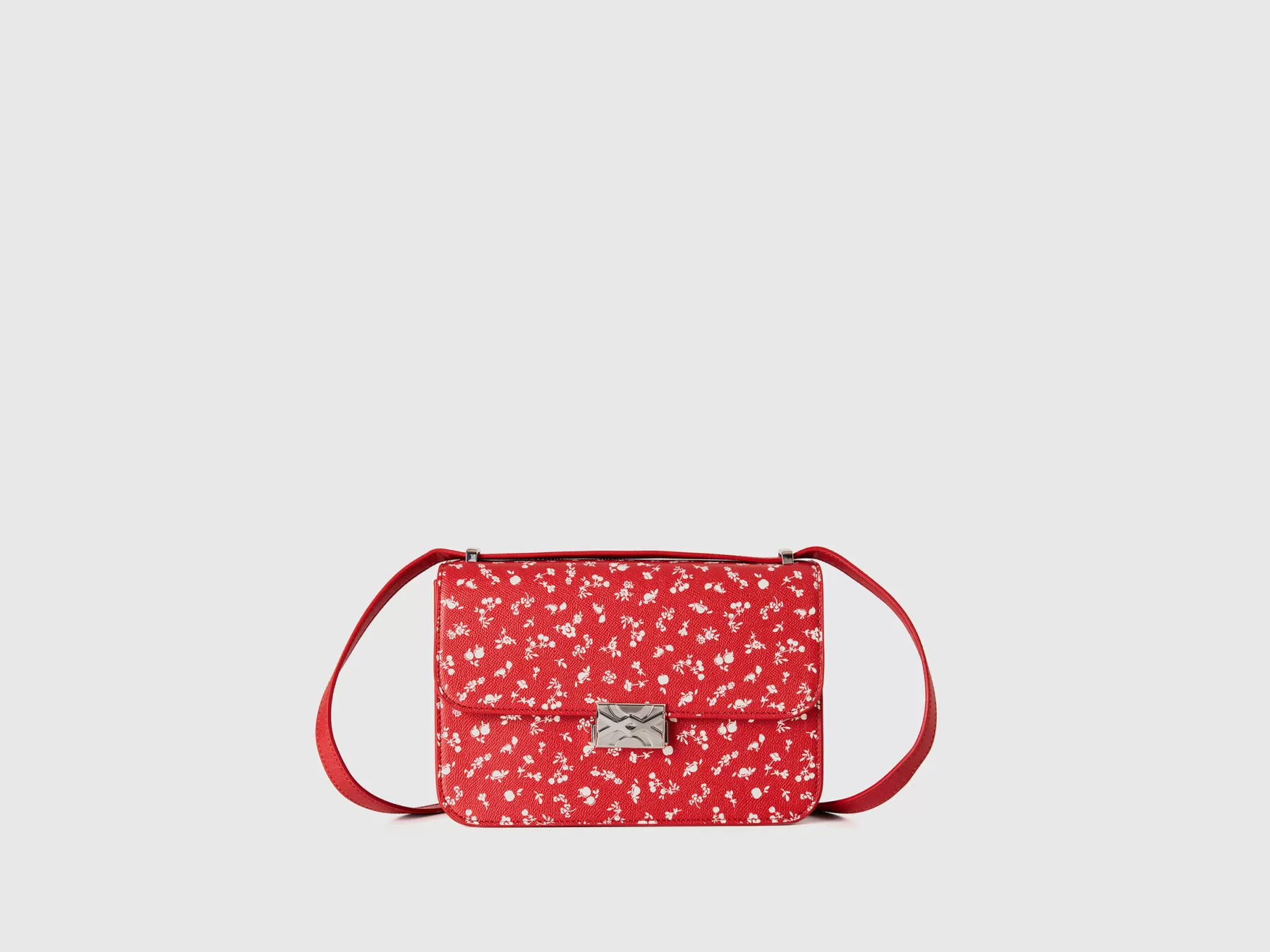 Benetton Be Bag Grande Rossa Fantasia A Fiori Rosso Store