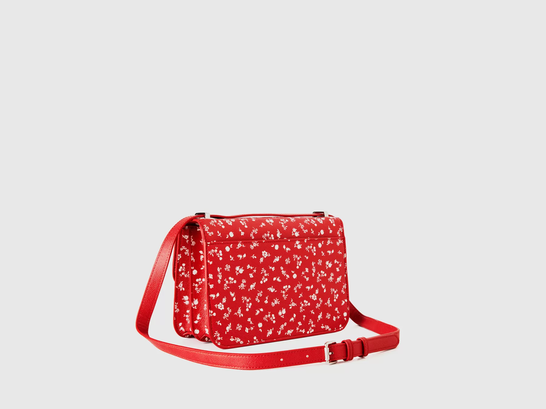 Benetton Be Bag Grande Rossa Fantasia A Fiori Rosso Store