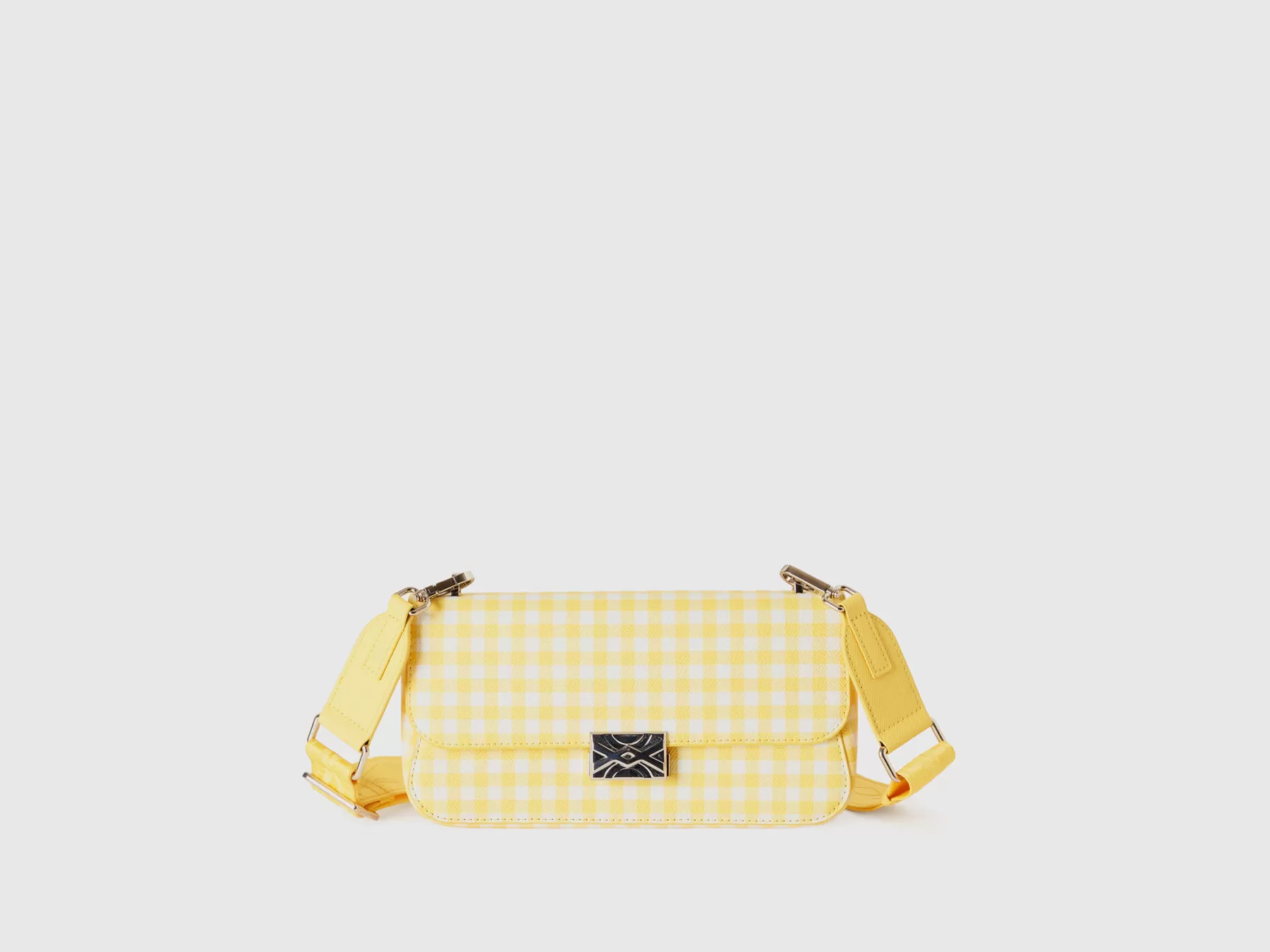 Benetton Be Bag Media Gialla Vichy Giallo Flash Sale