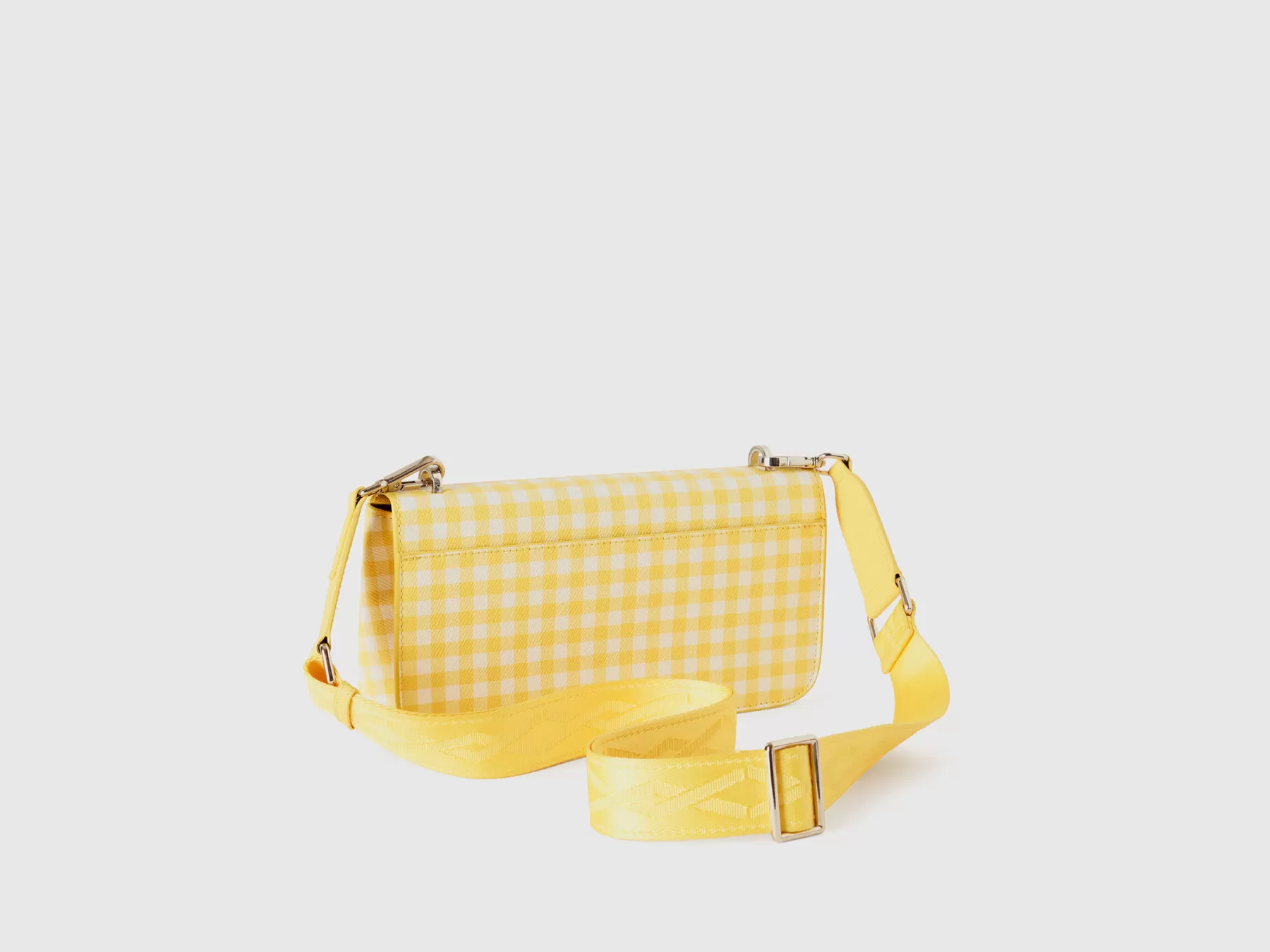 Benetton Be Bag Media Gialla Vichy Giallo Flash Sale