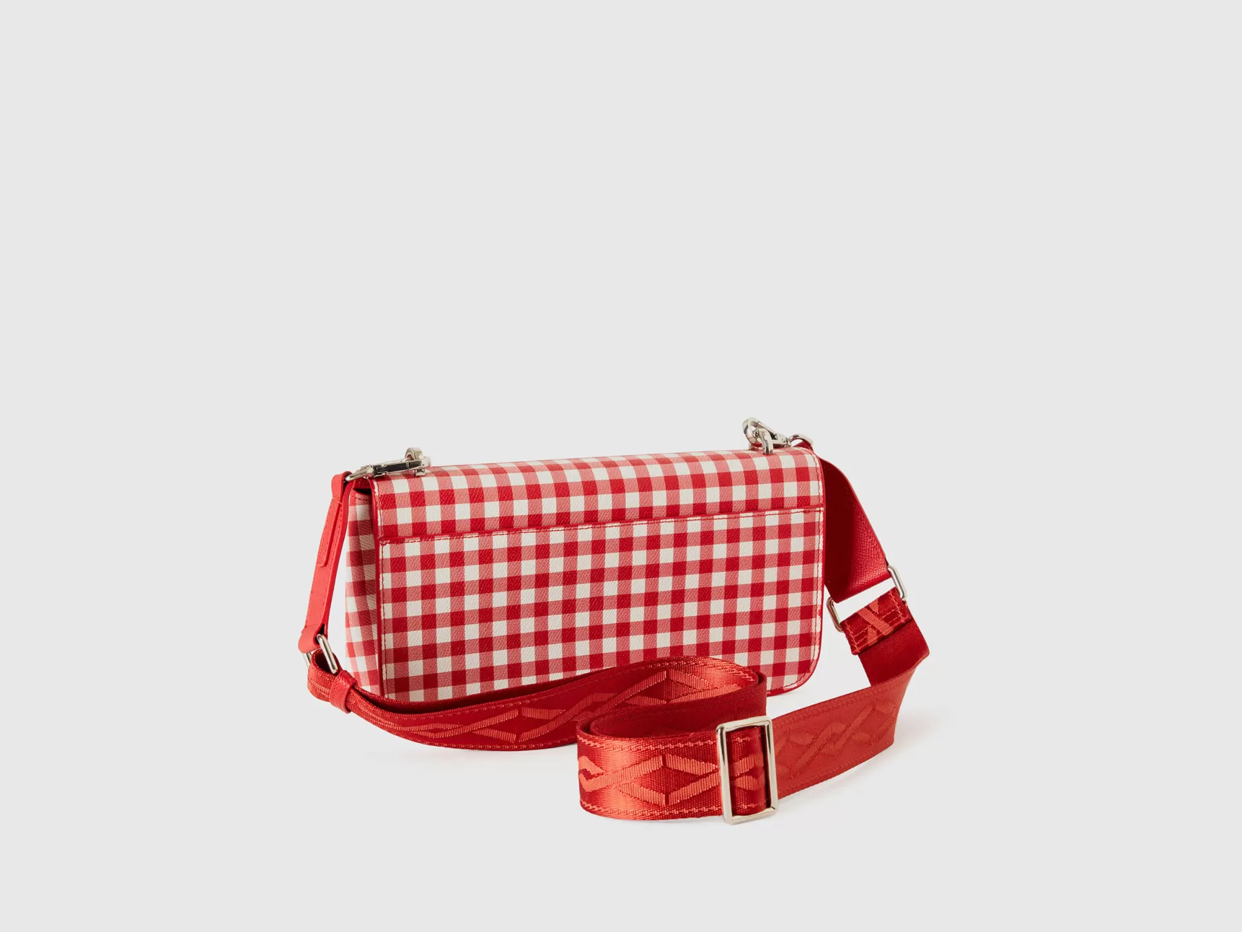 Benetton Be Bag Media Rossa Vichy Rosso Flash Sale