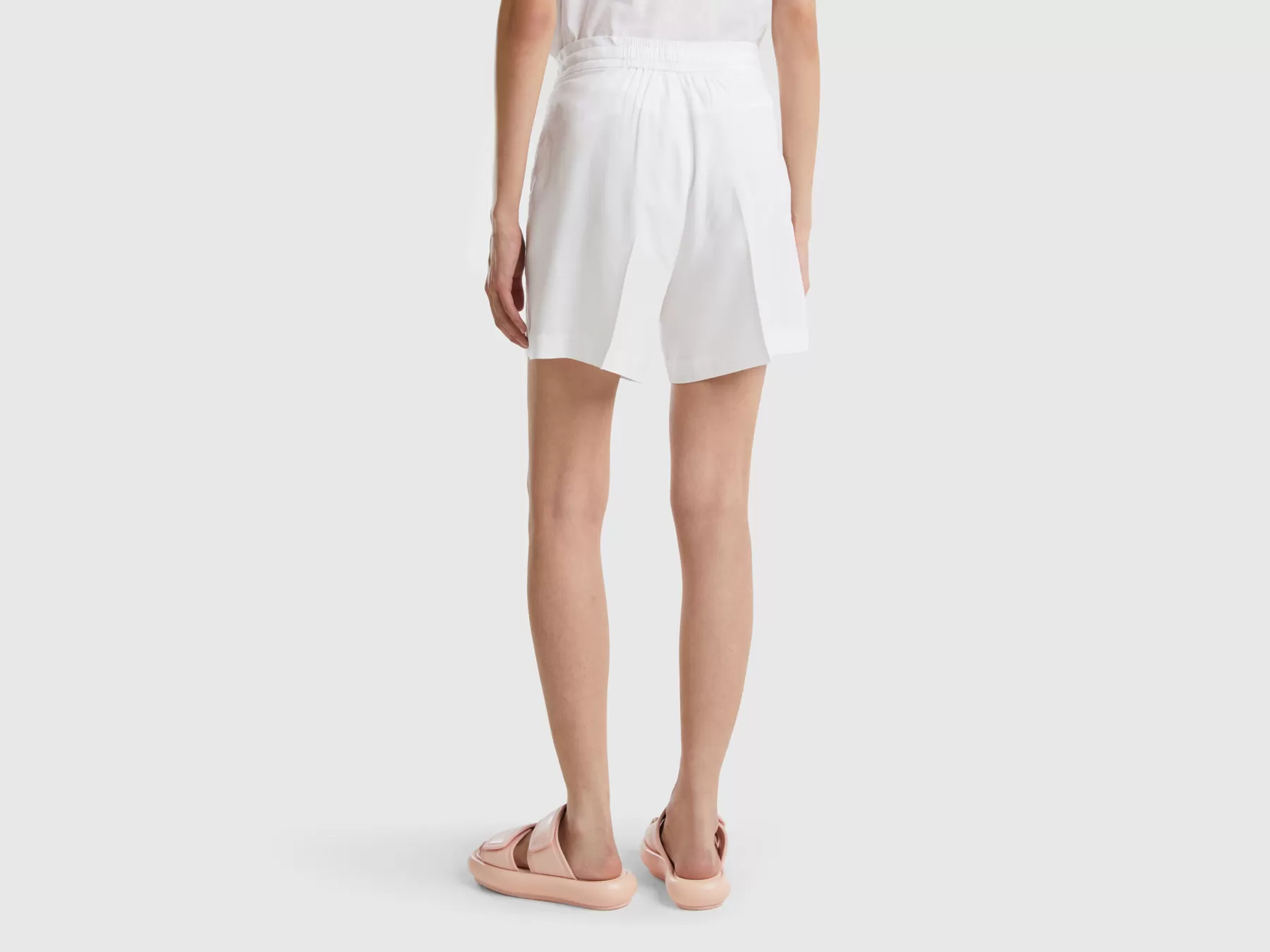 Benetton Bermuda Con Coulisse Bianco Discount