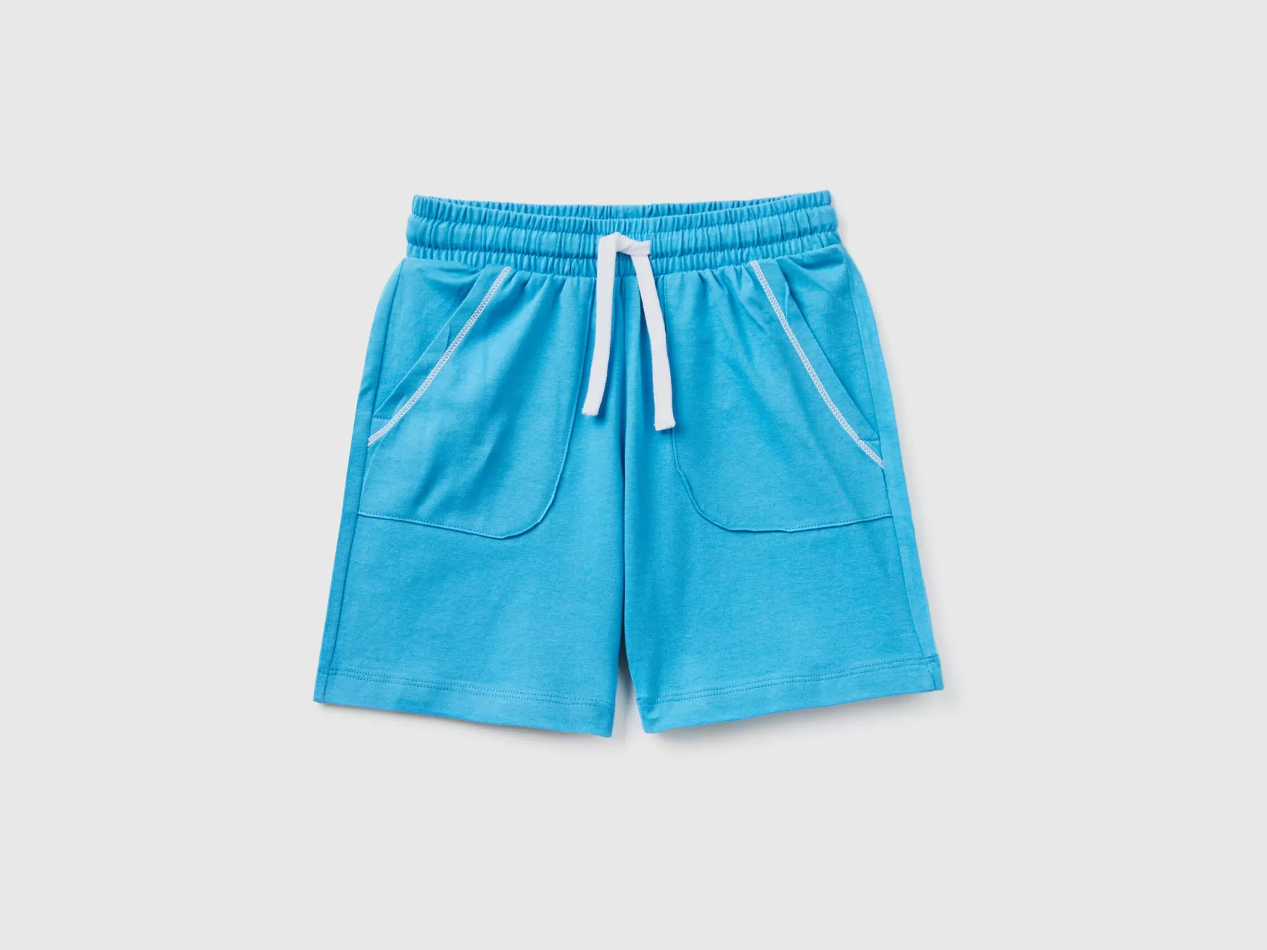 Benetton Bermuda Con Coulisse Regular Fit Turchese Online