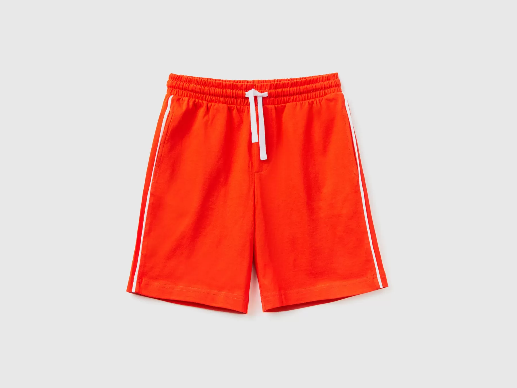 Benetton Bermuda Con Coulisse Regular Fit Rosso Corallo Sale