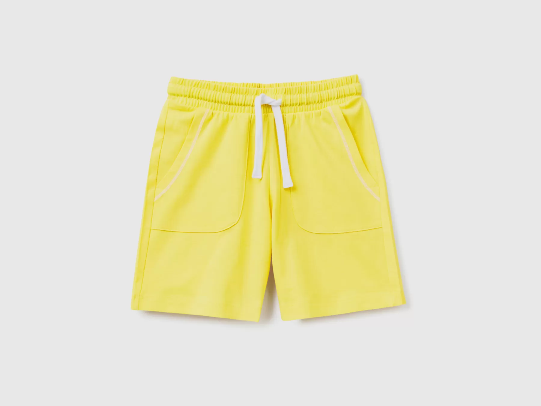 Benetton Bermuda Con Coulisse Regular Fit Giallo Fashion