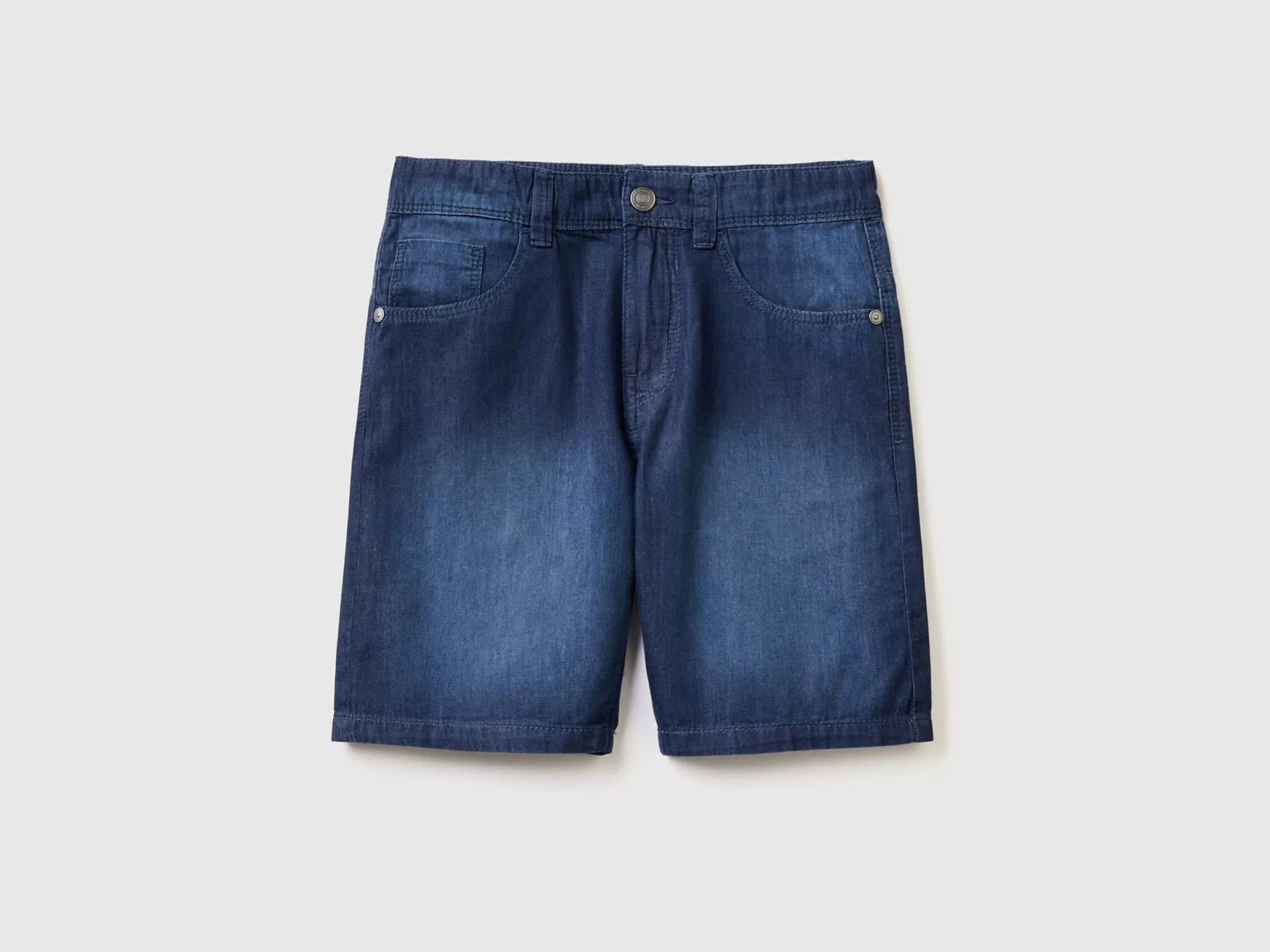 Benetton Bermuda Effetto Jeans Blu Flash Sale