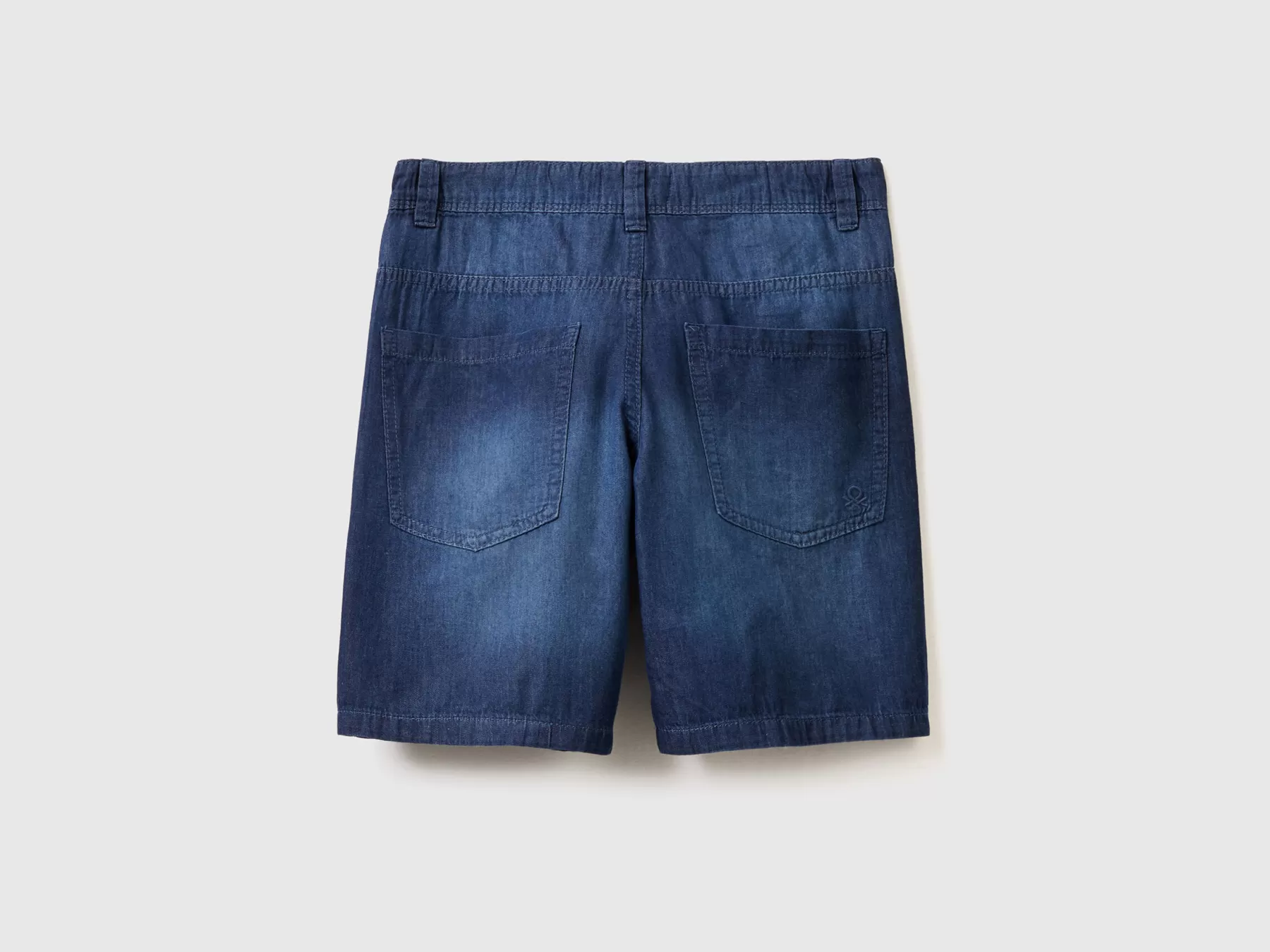 Benetton Bermuda Effetto Jeans Blu Flash Sale