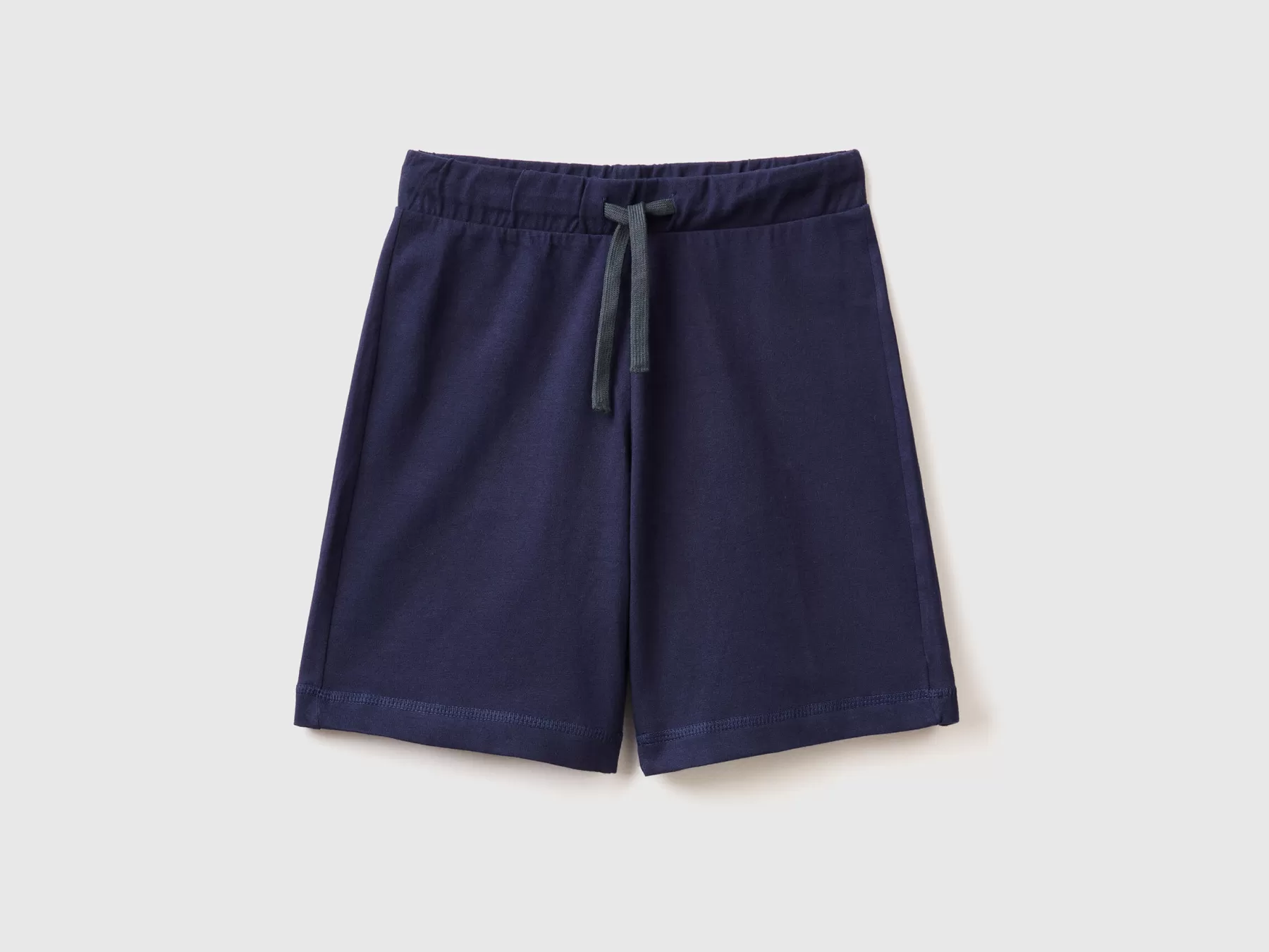 Benetton Bermuda In 100% Cotone Blu Scuro Discount