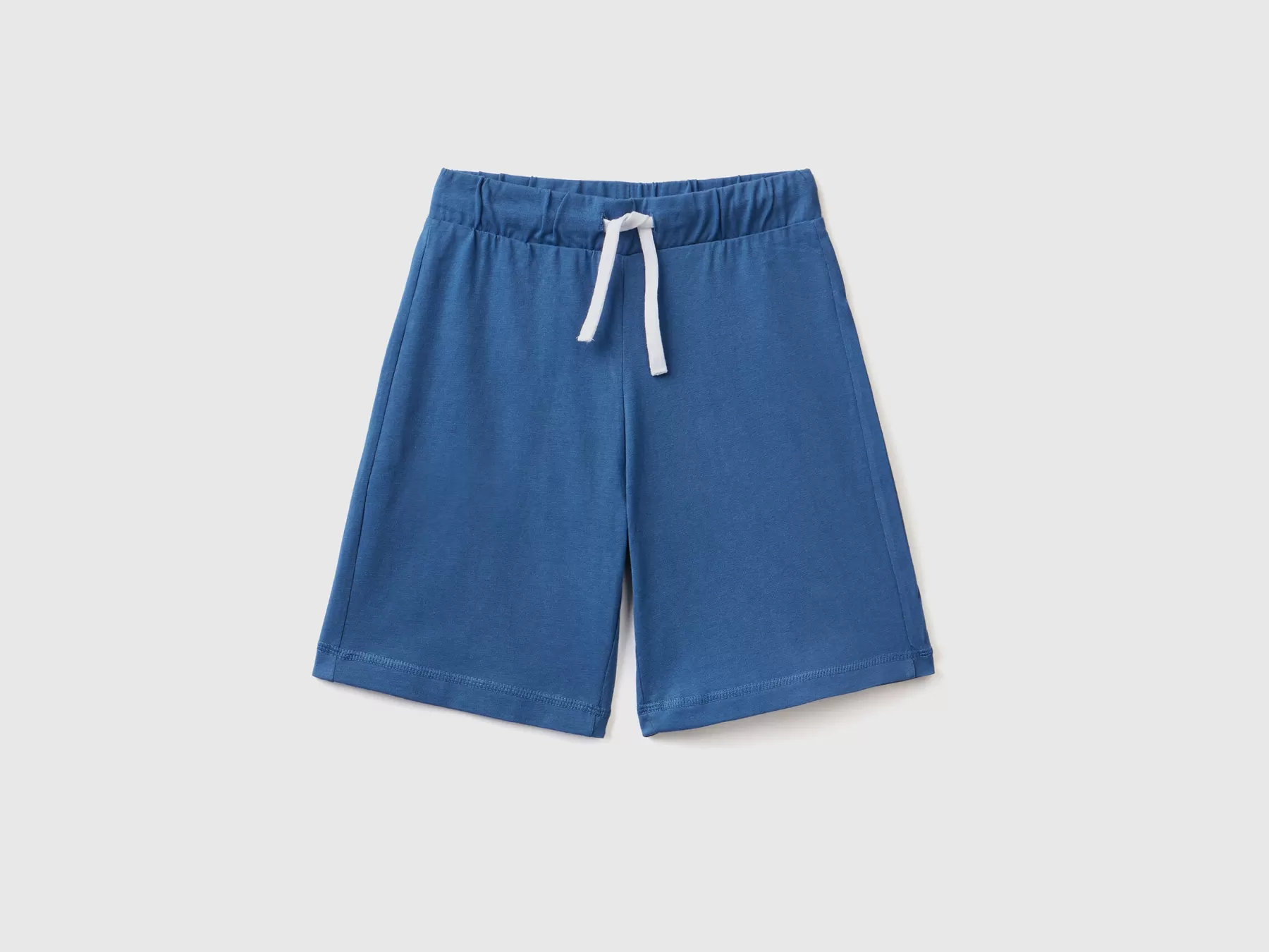 Benetton Bermuda In 100% Cotone Bluette Online