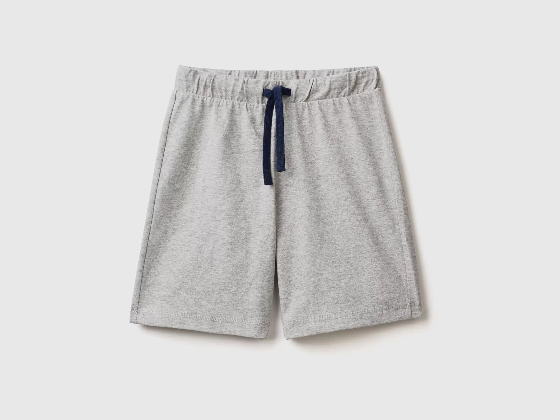 Benetton Bermuda In 100% Cotone Grigio Chiaro Best