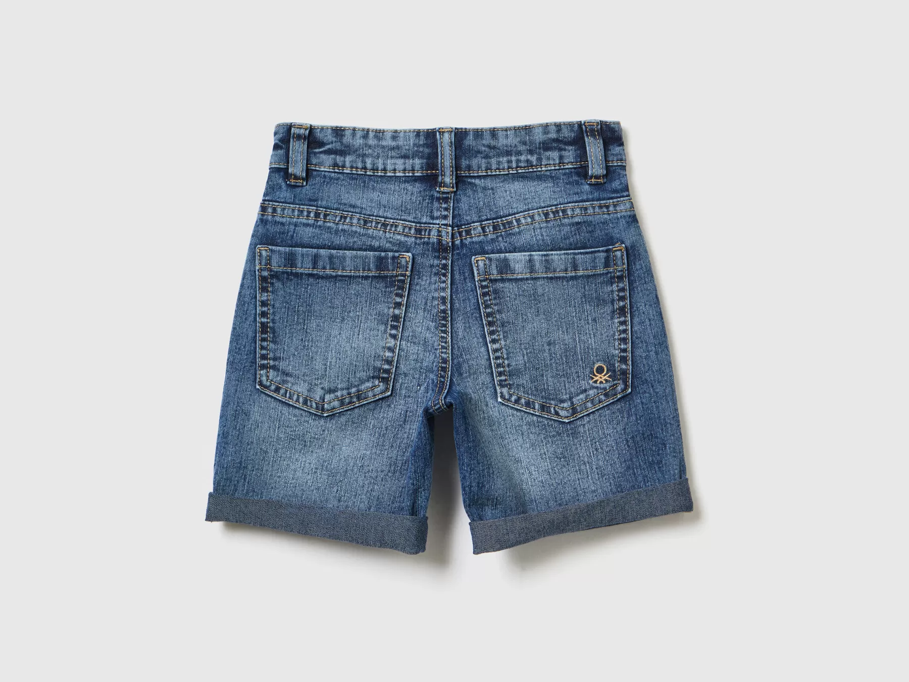 Benetton Bermuda In Denim "Eco-Recycle" Blu Fashion