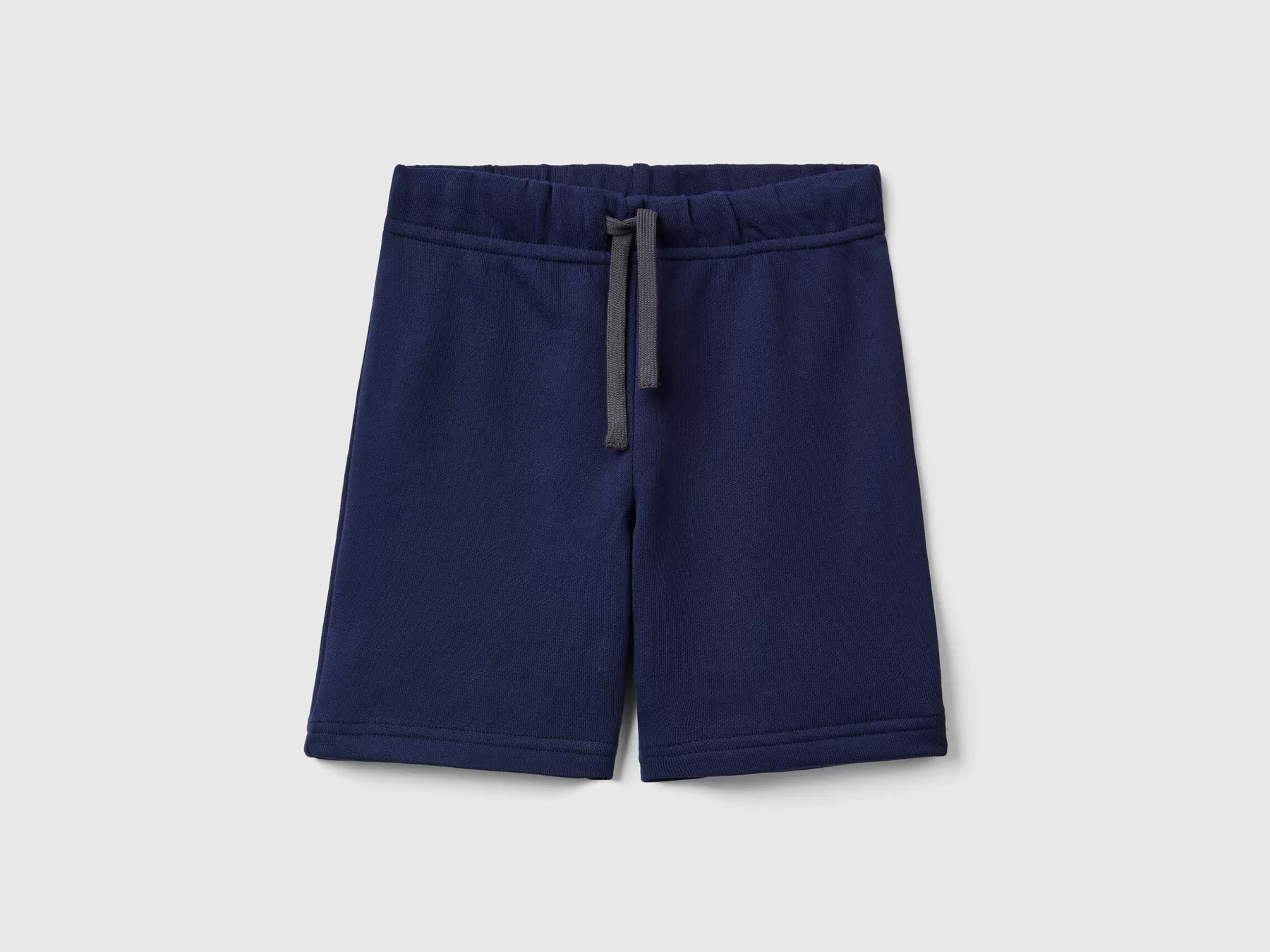 Benetton Bermuda In Felpa 100% Cotone Bio Blu Scuro Shop