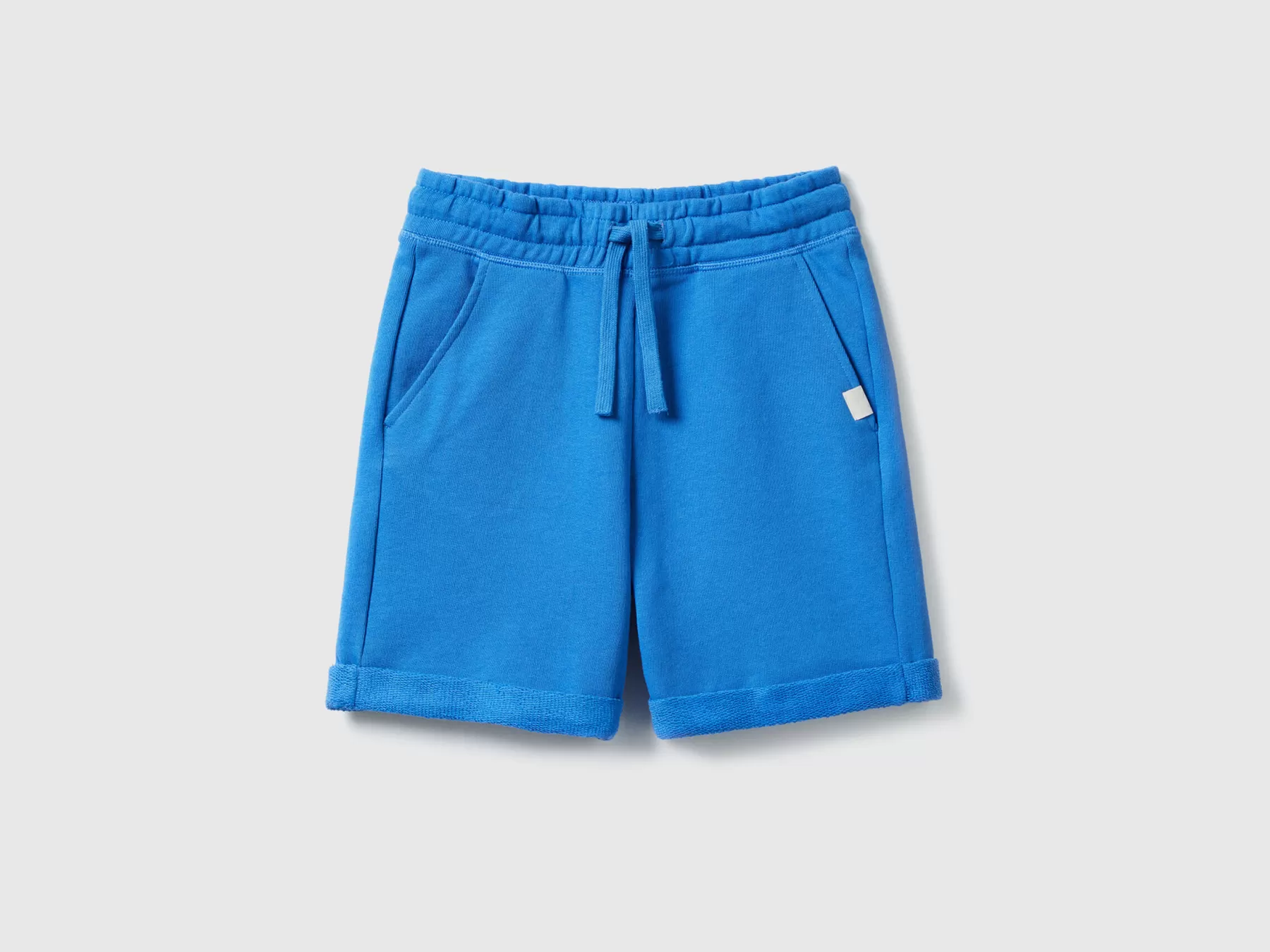 Benetton Bermuda In Felpa Di Puro Cotone Bluette Best