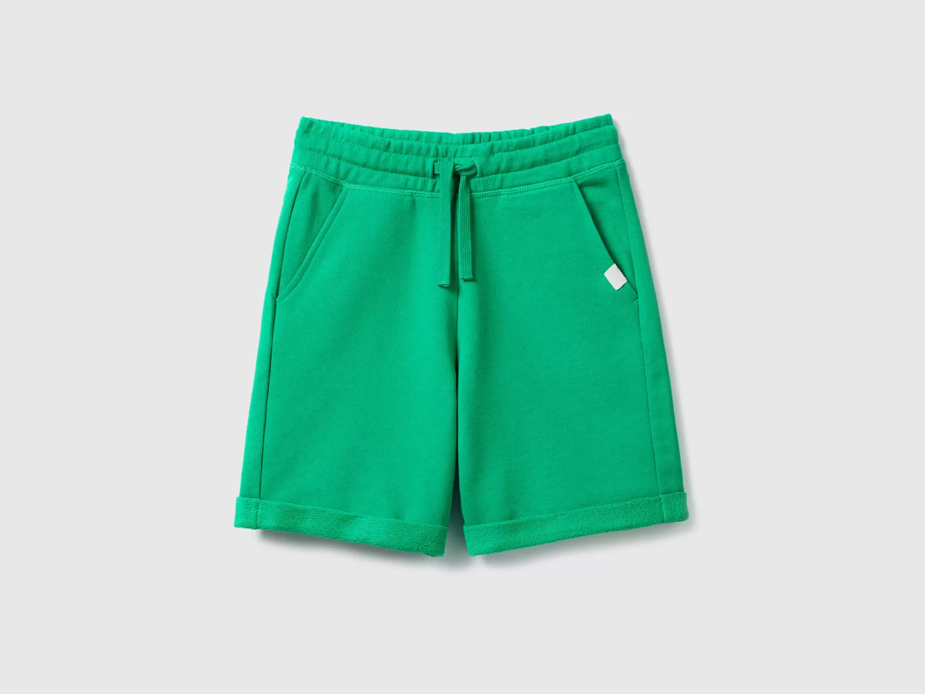 Benetton Bermuda In Felpa Di Puro Cotone Verde Best