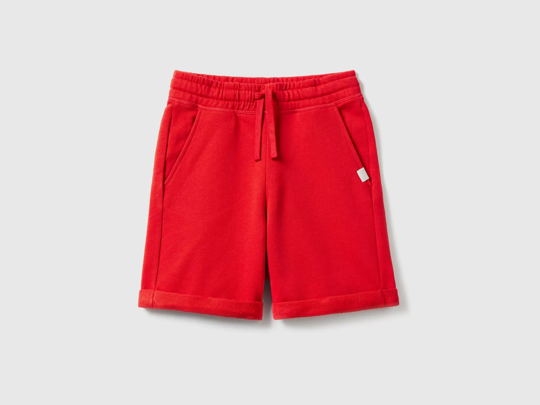 Benetton Bermuda In Felpa Di Puro Cotone Rosso Discount