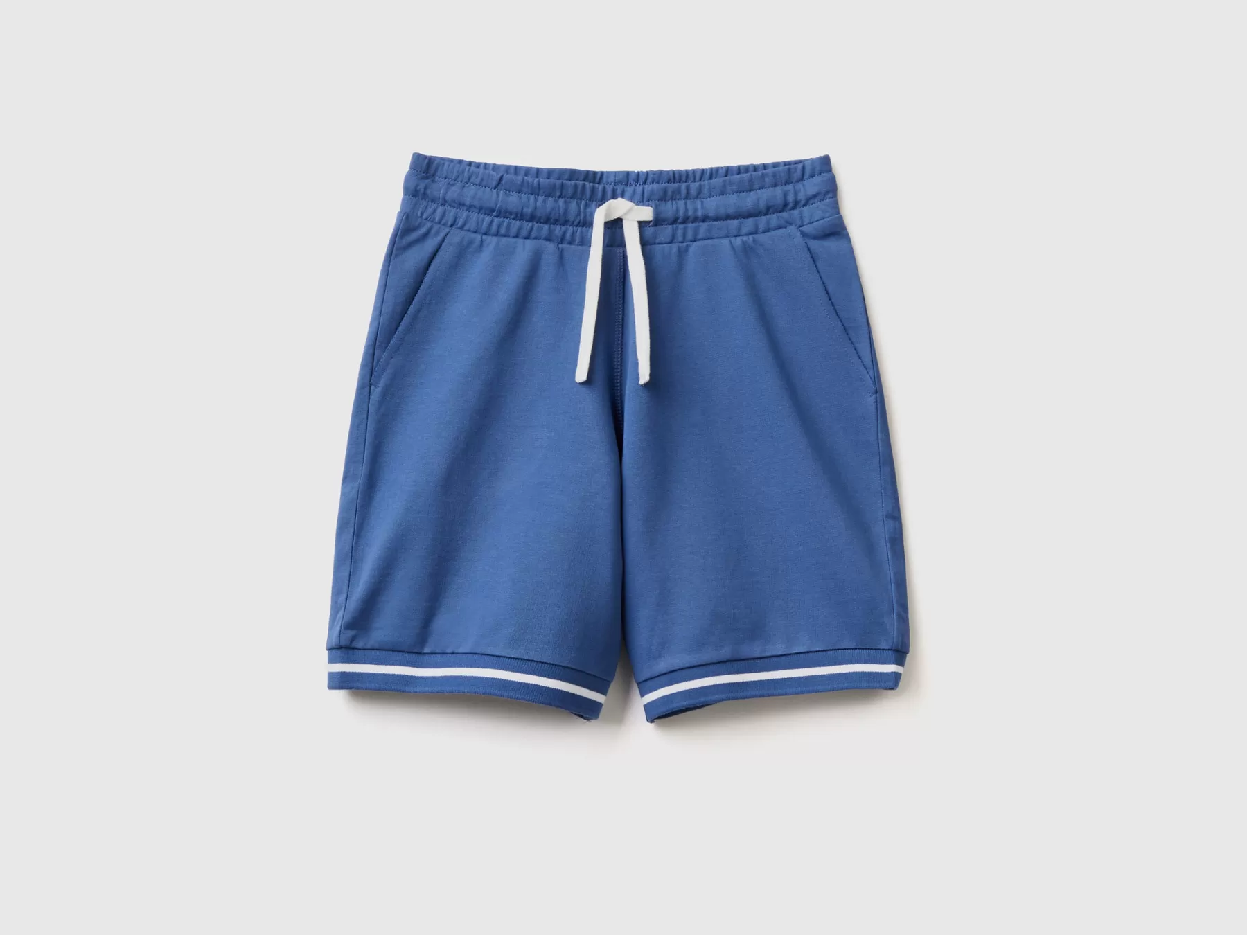 Benetton Bermuda In Felpa Leggera Bluette Shop