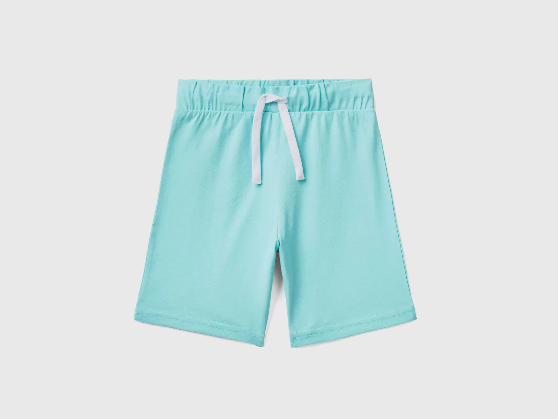 Benetton Bermuda In Jersey Celeste Flash Sale