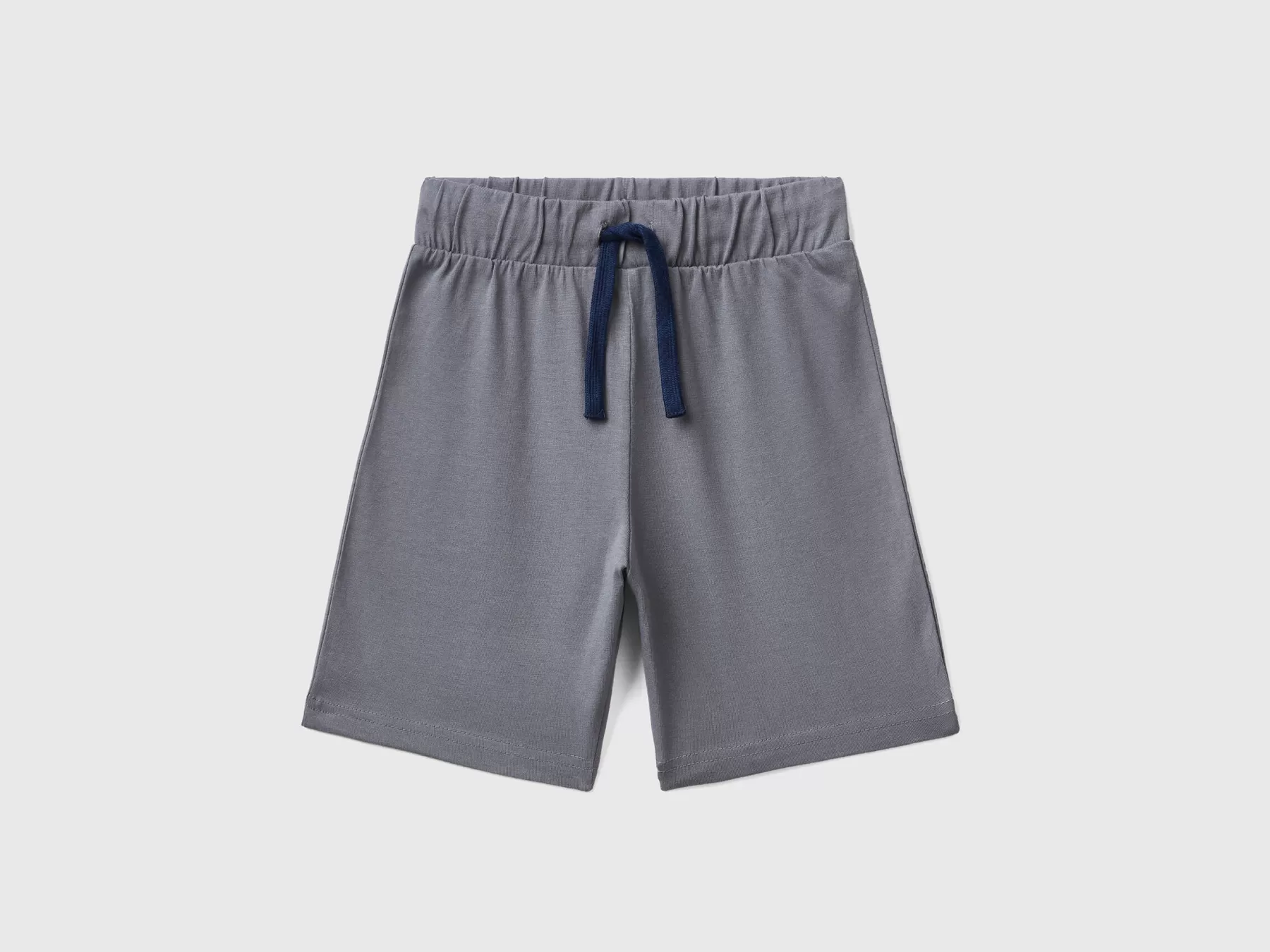 Benetton Bermuda In Jersey Grigio Scuro Flash Sale