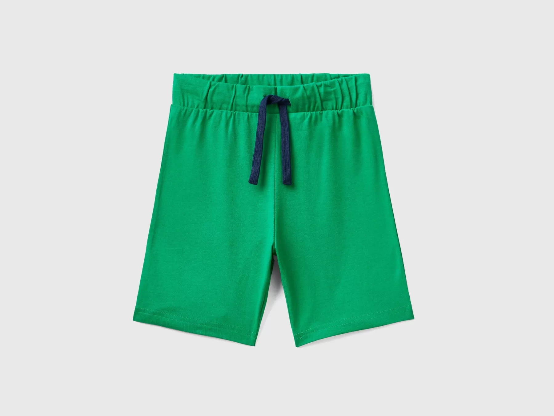 Benetton Bermuda In Jersey Verde Cheap