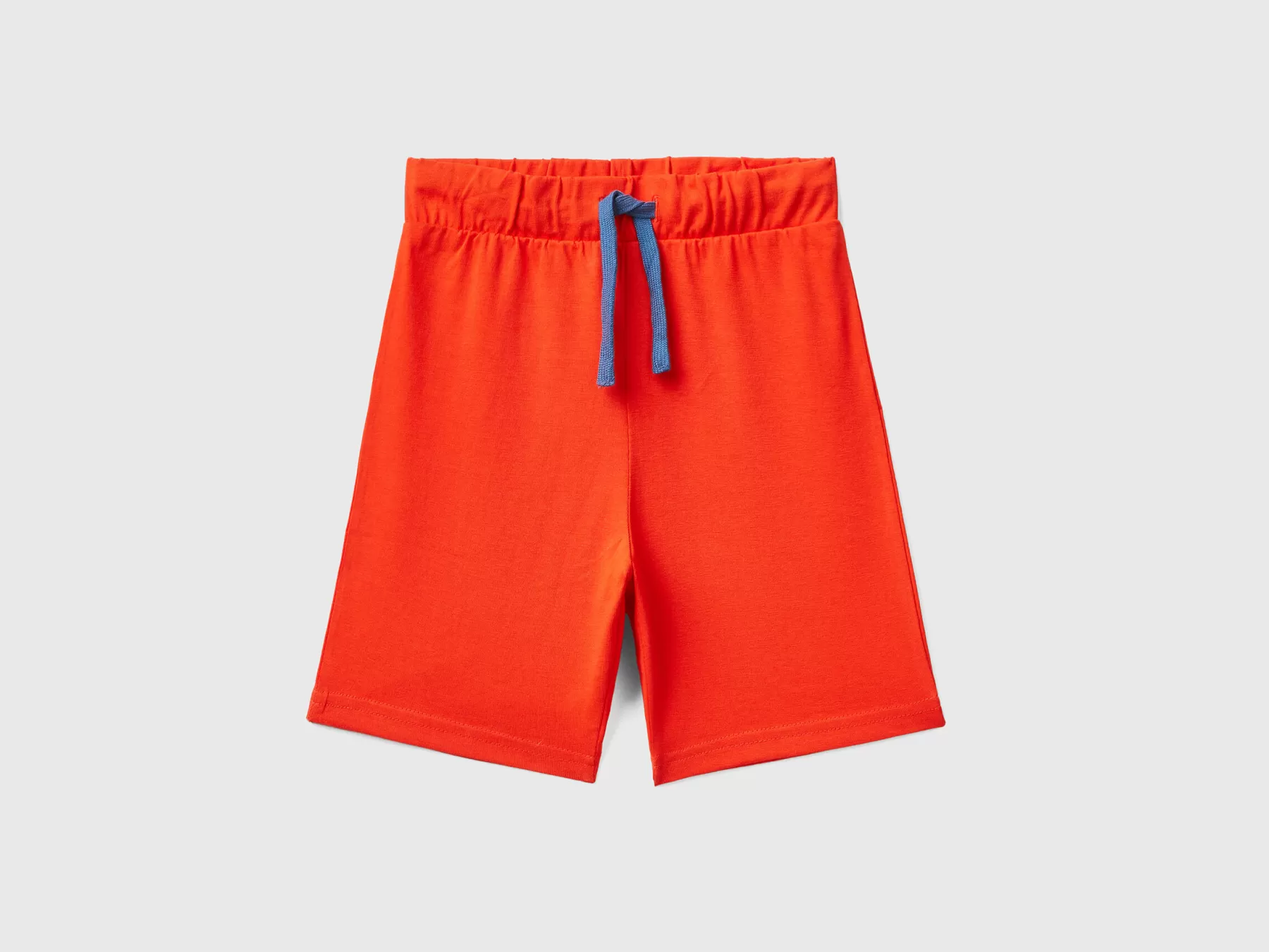 Benetton Bermuda In Jersey Rosso Corallo Fashion