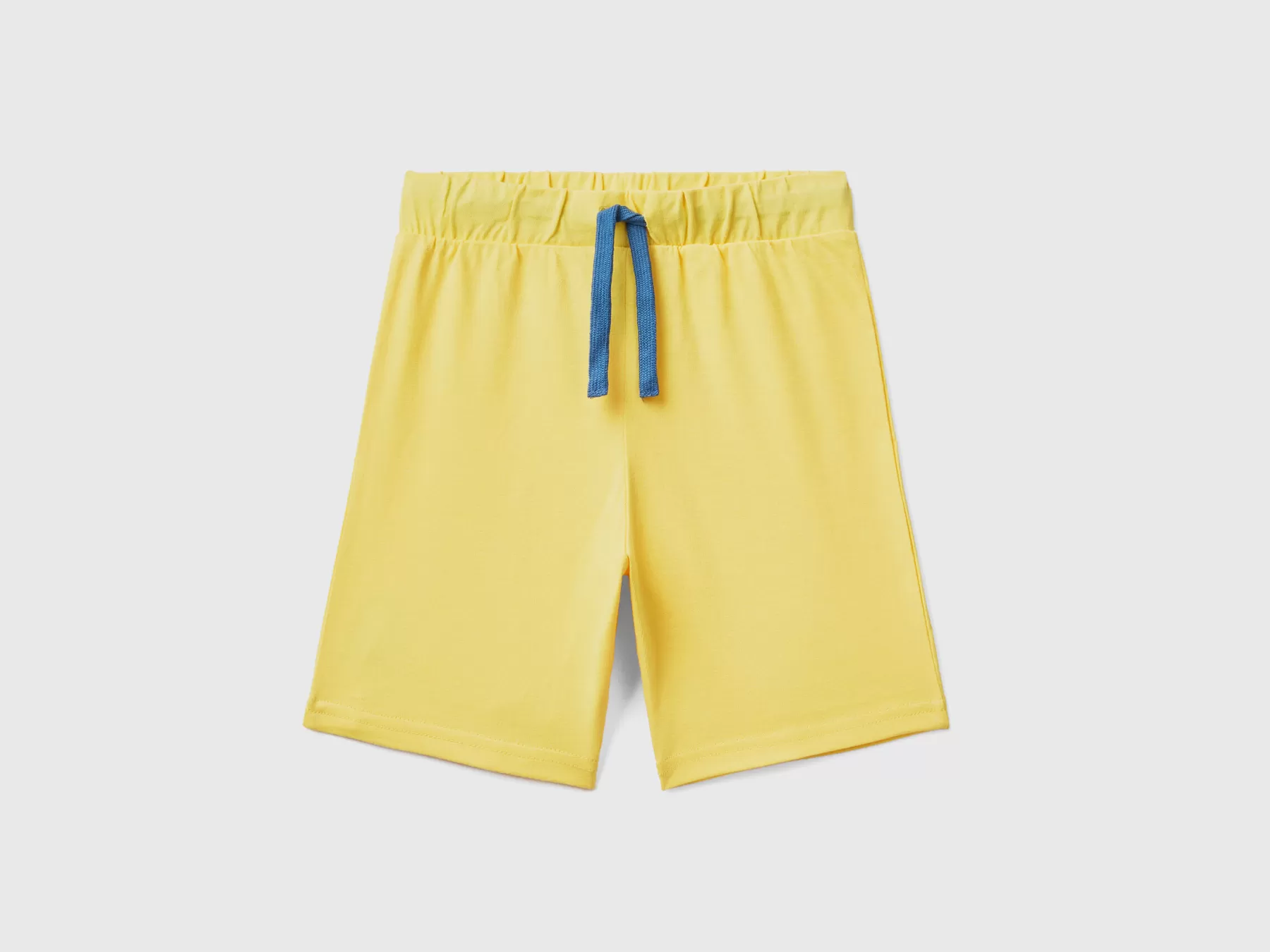 Benetton Bermuda In Jersey Giallo Cheap