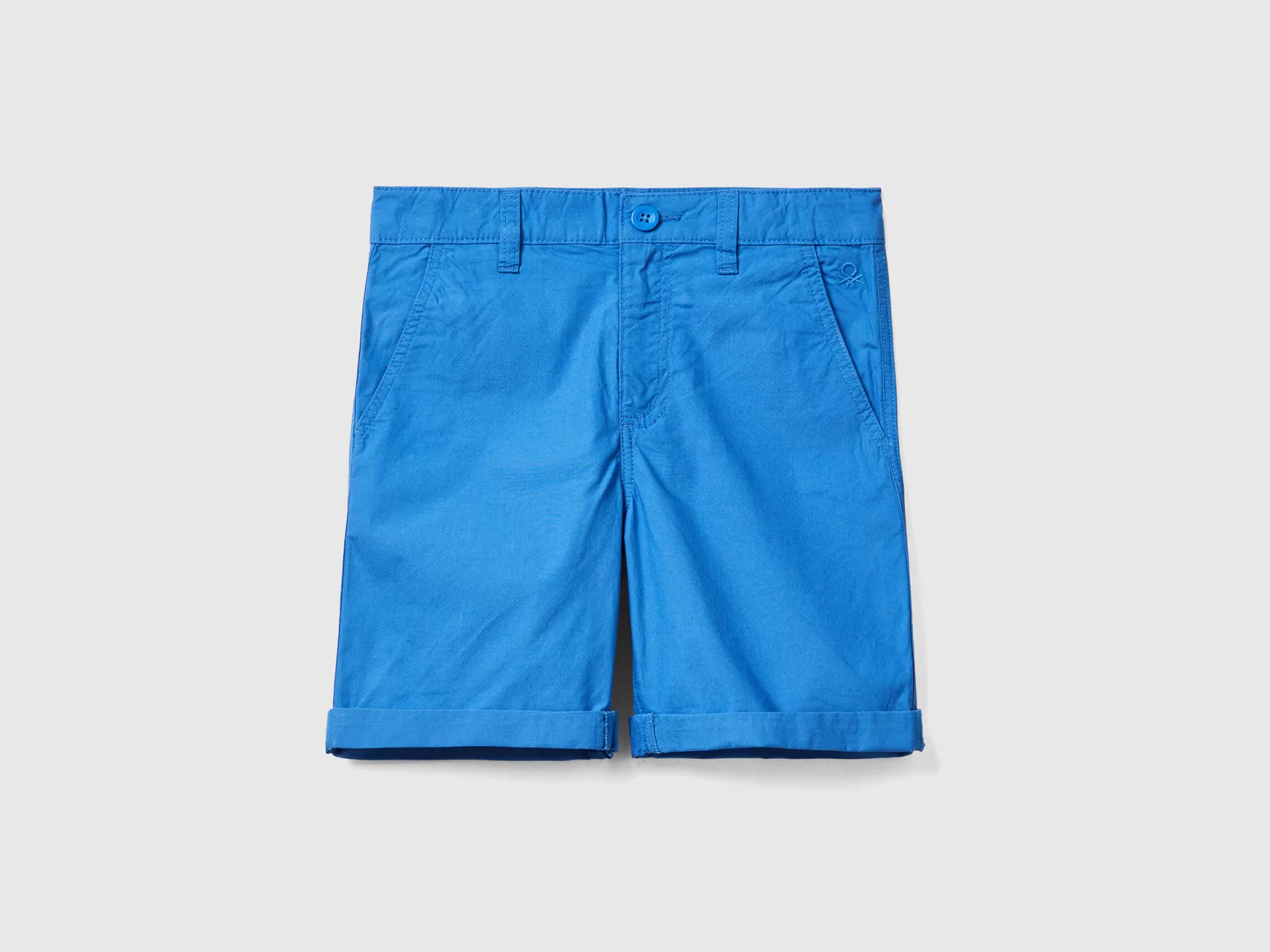 Benetton Bermuda In Puro Cotone Bluette Cheap