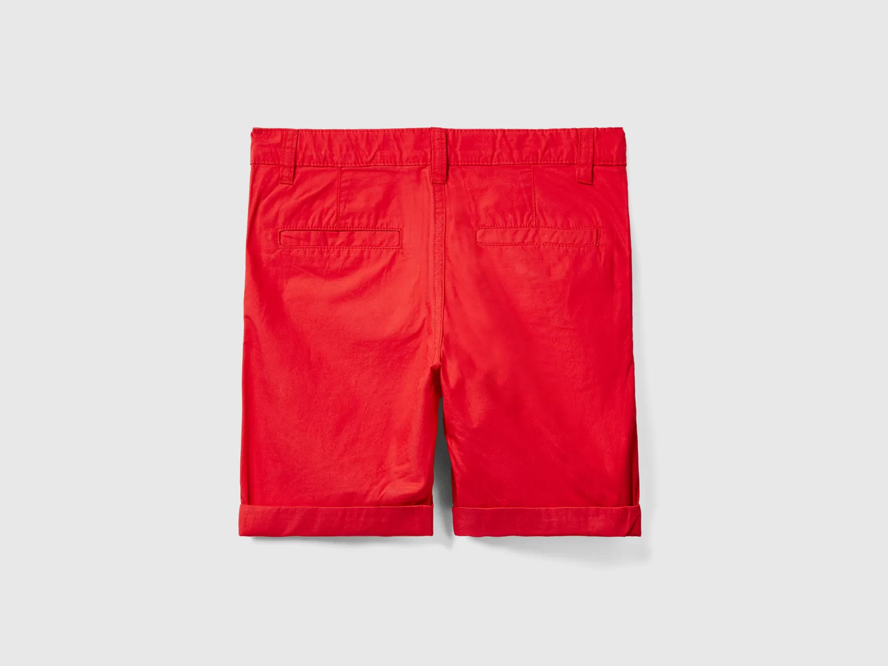 Benetton Bermuda In Puro Cotone Rosso Cheap