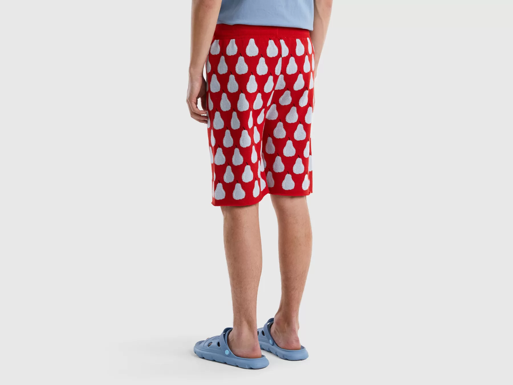 Benetton Bermuda Rossi Con Pattern Pere Rosso Discount