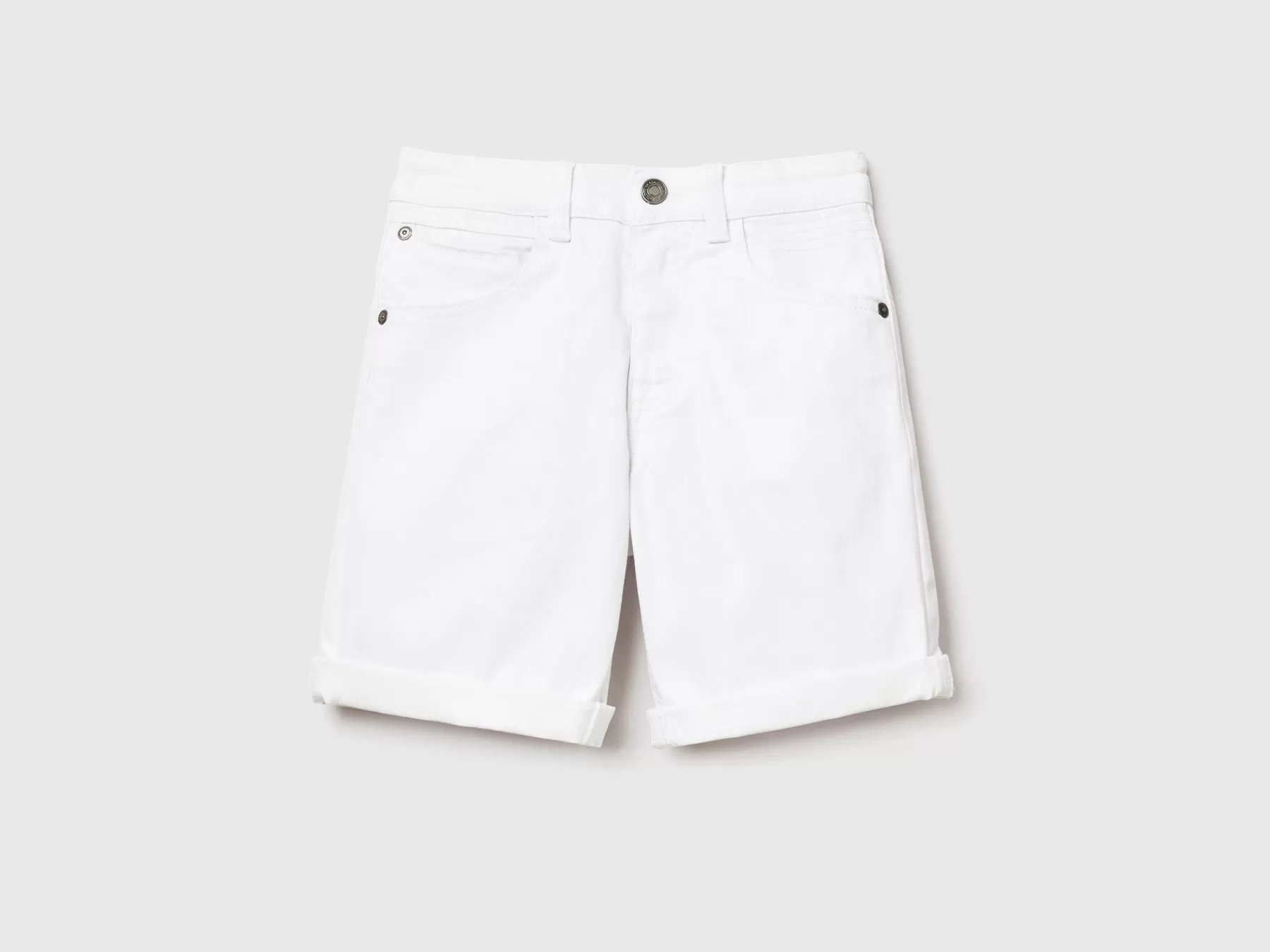 Benetton Bermuda Slim Fit Bianco Shop