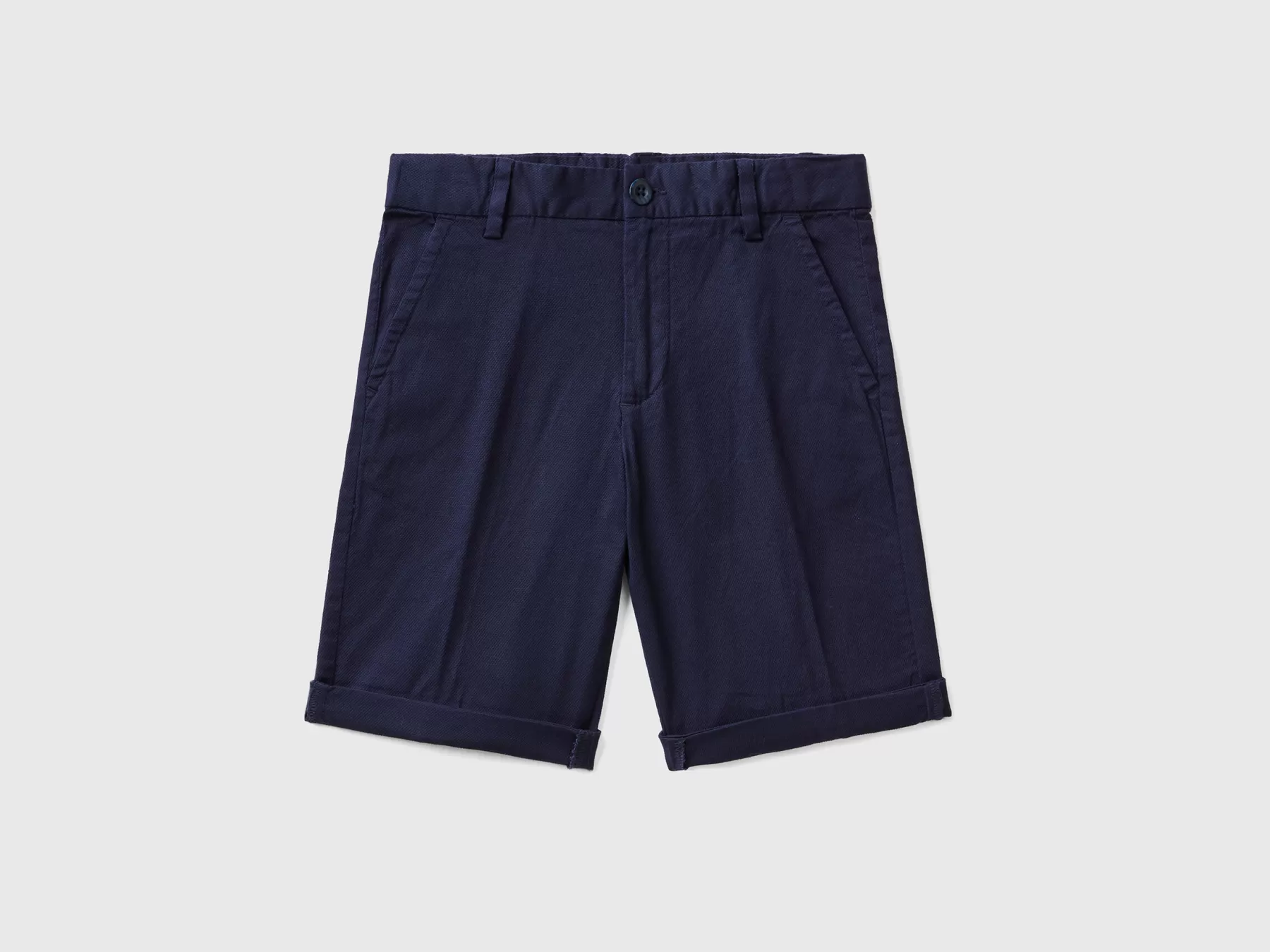 Benetton Bermuda Slim Fit Blu Scuro Outlet