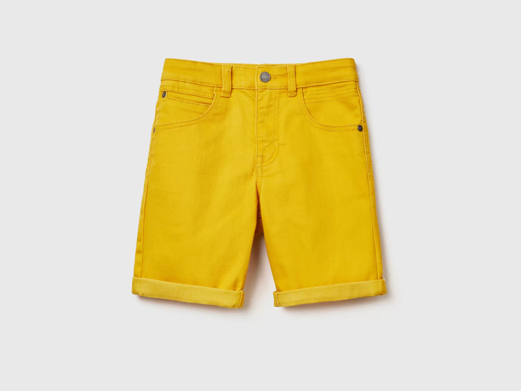 Benetton Bermuda Slim Fit Giallo Outlet