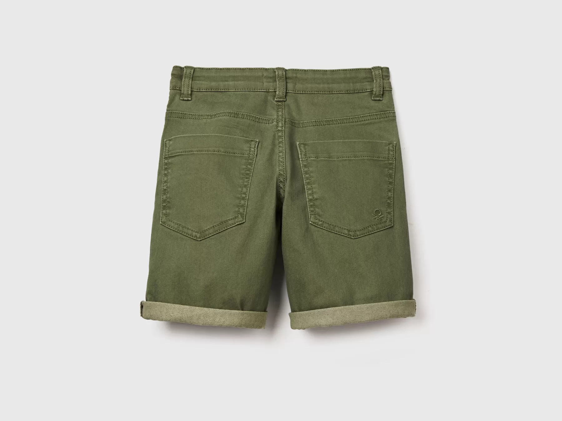 Benetton Bermuda Slim Fit Verde Militare Best