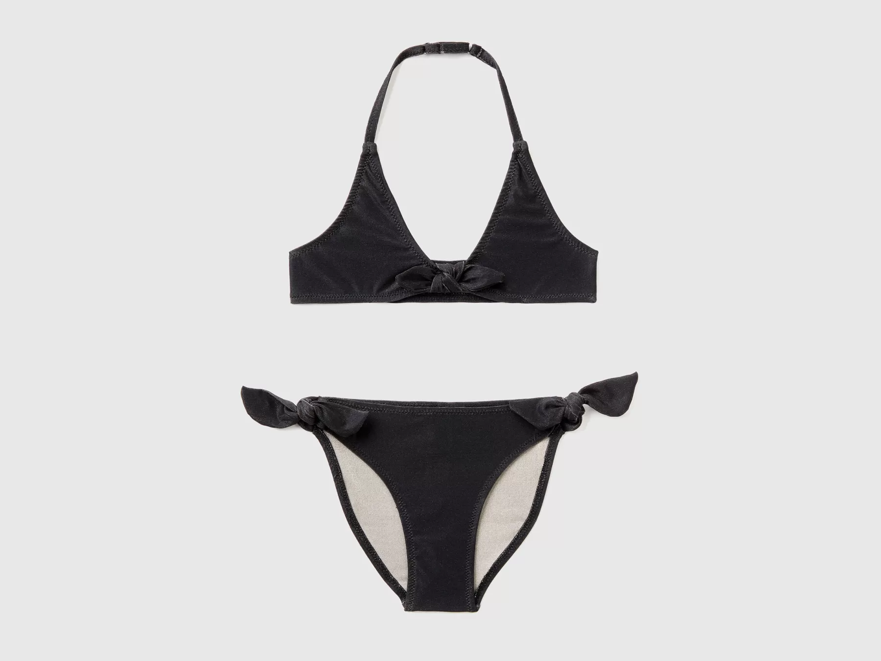 Benetton Bikini Mare Con Lurex Nero Best