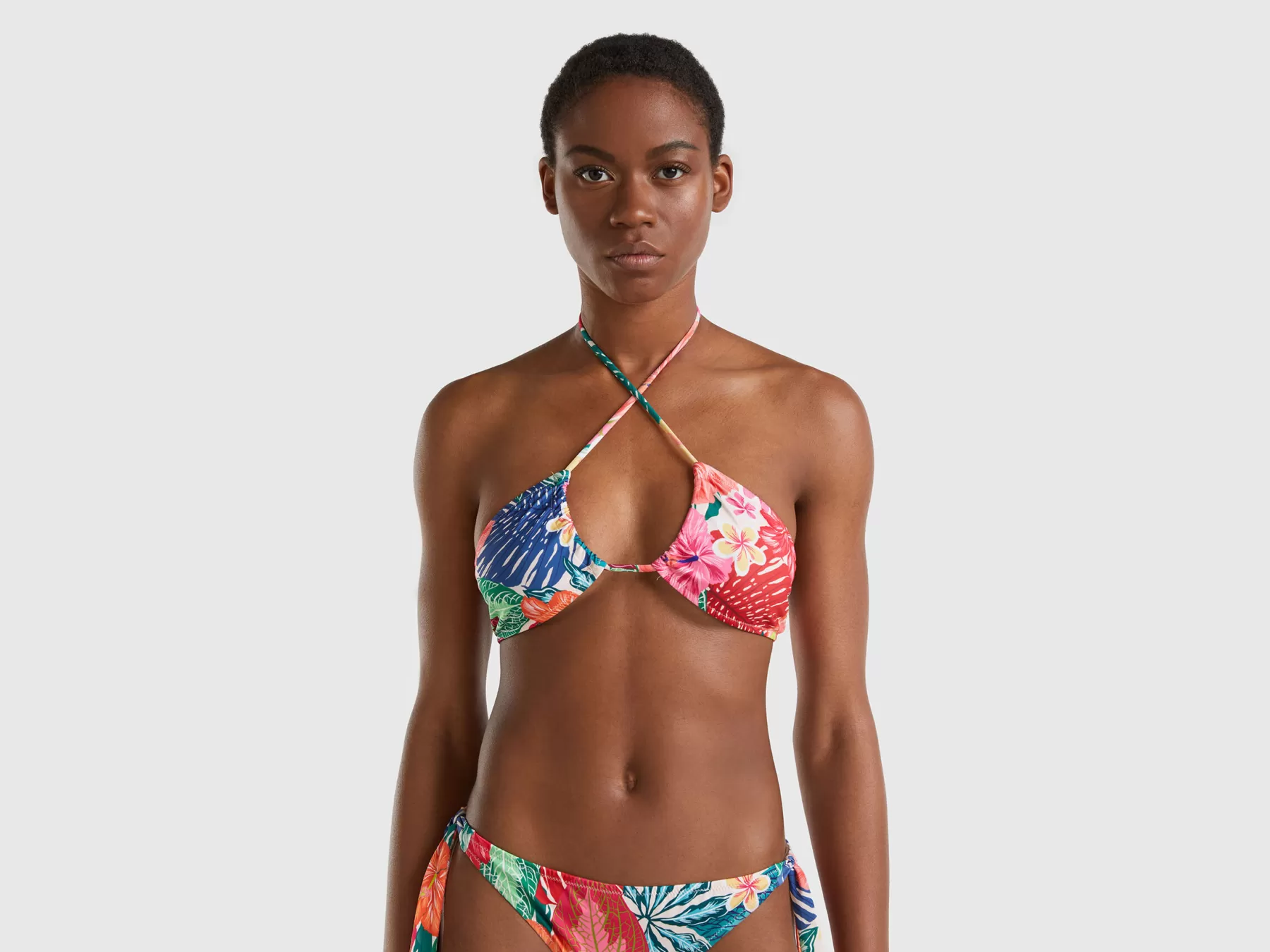 Benetton Bikini Top Con Stampa Floreale Multi-Color Flash Sale