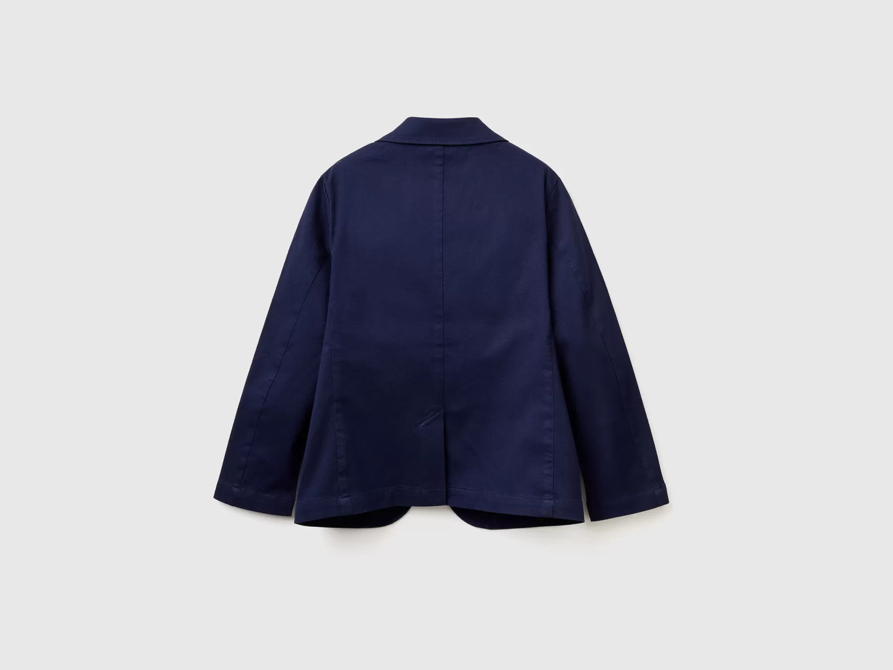 Benetton Blazer In Cotone Elasticizzato Blu Scuro Store