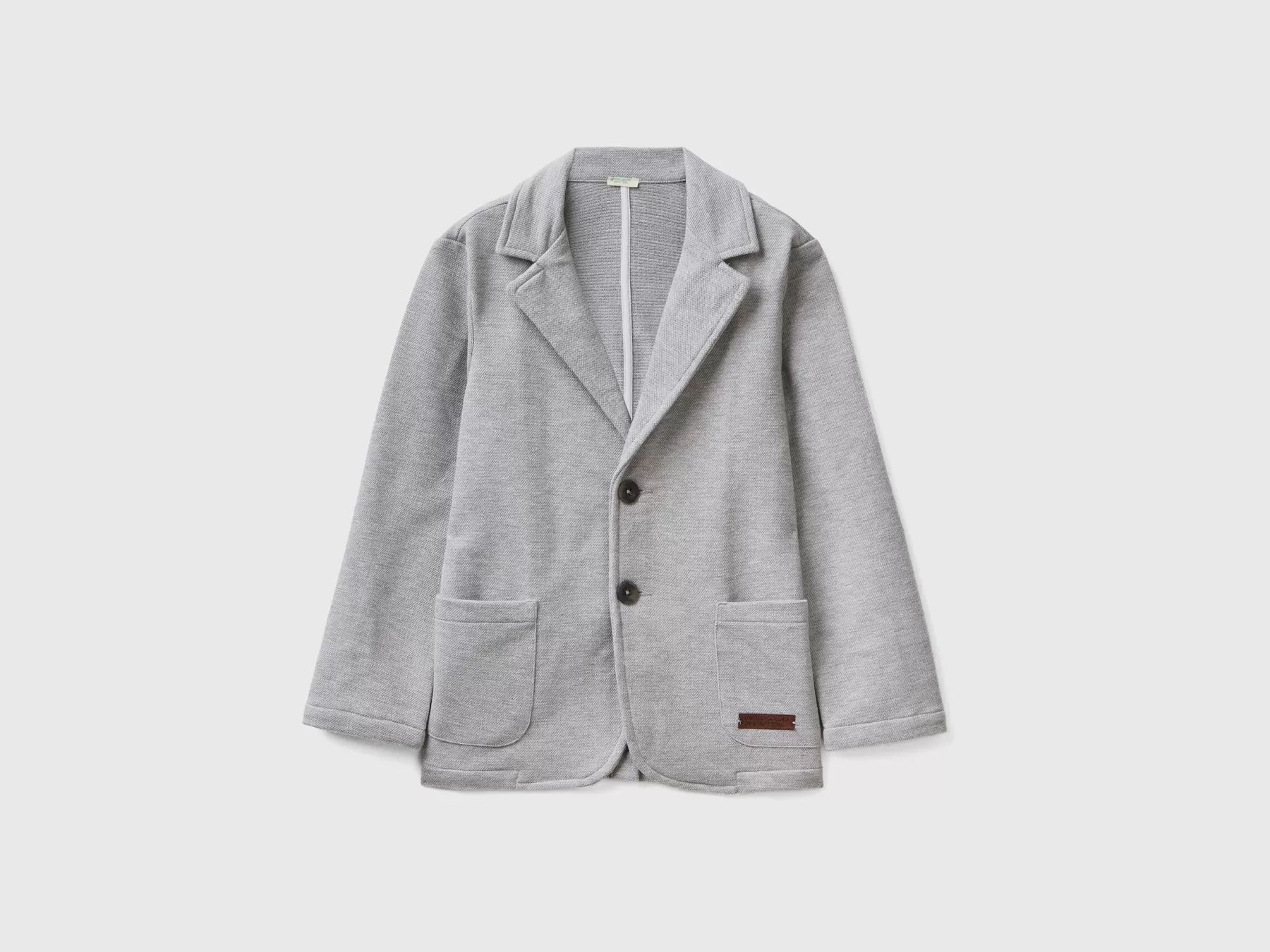 Benetton Blazer In Felpa Con Tasche Grigio Chiaro Online