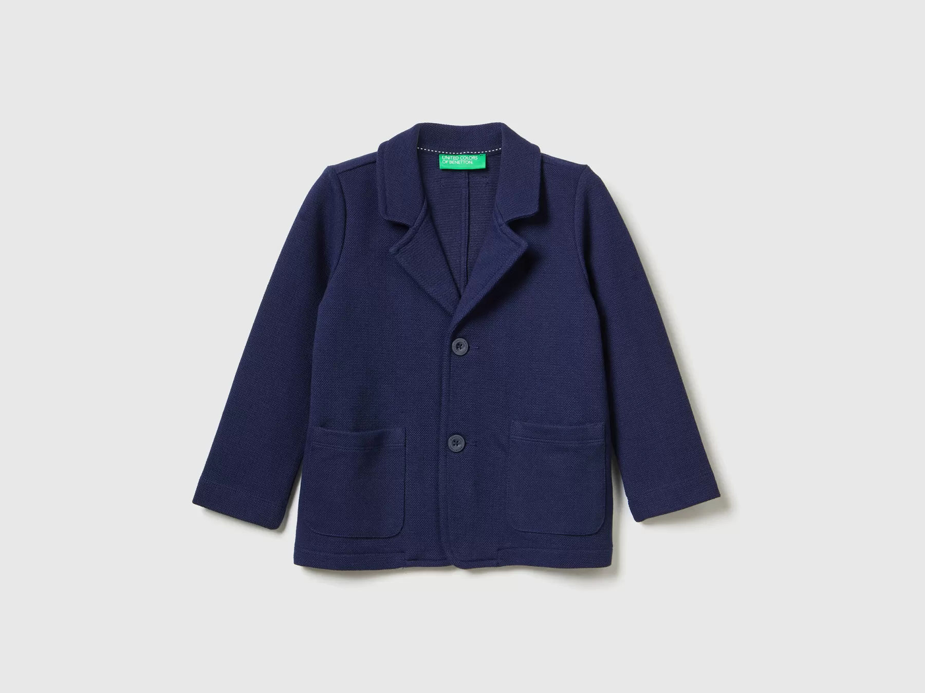 Benetton Blazer In Felpa Con Tasche Blu Scuro Hot