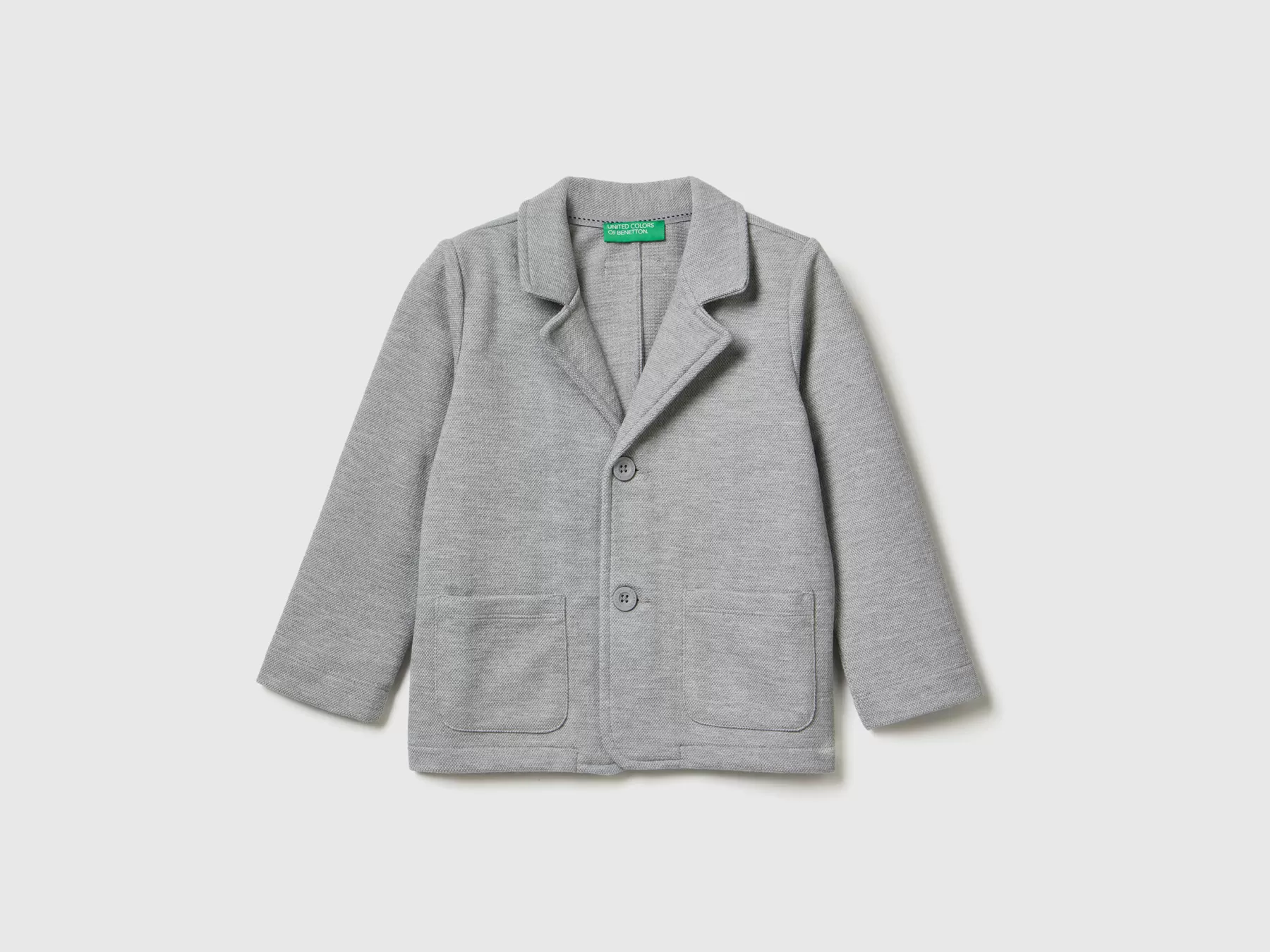 Benetton Blazer In Felpa Con Tasche Grigio Chiaro Flash Sale