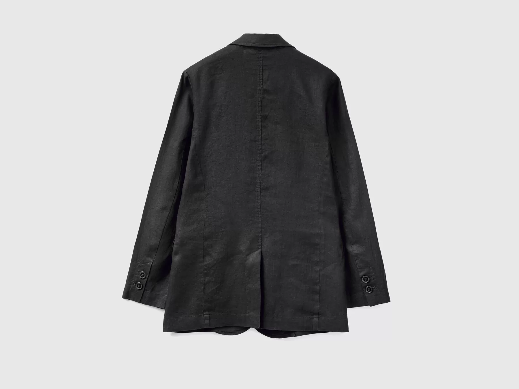 Benetton Blazer In Puro Lino Nero Shop