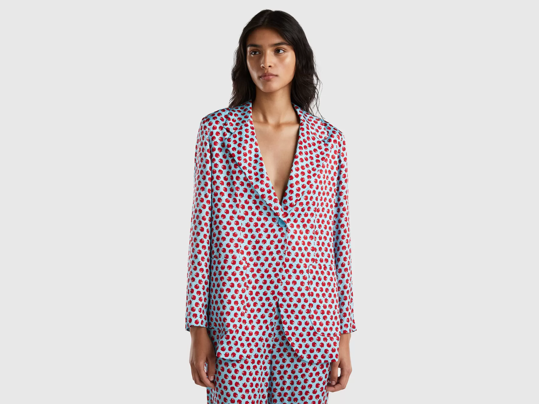 Benetton Blazercon Pattern Mele Celeste Shop