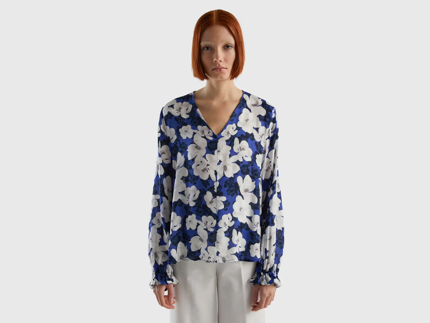 Benetton Blusa Fluida A Fiori Avio Online