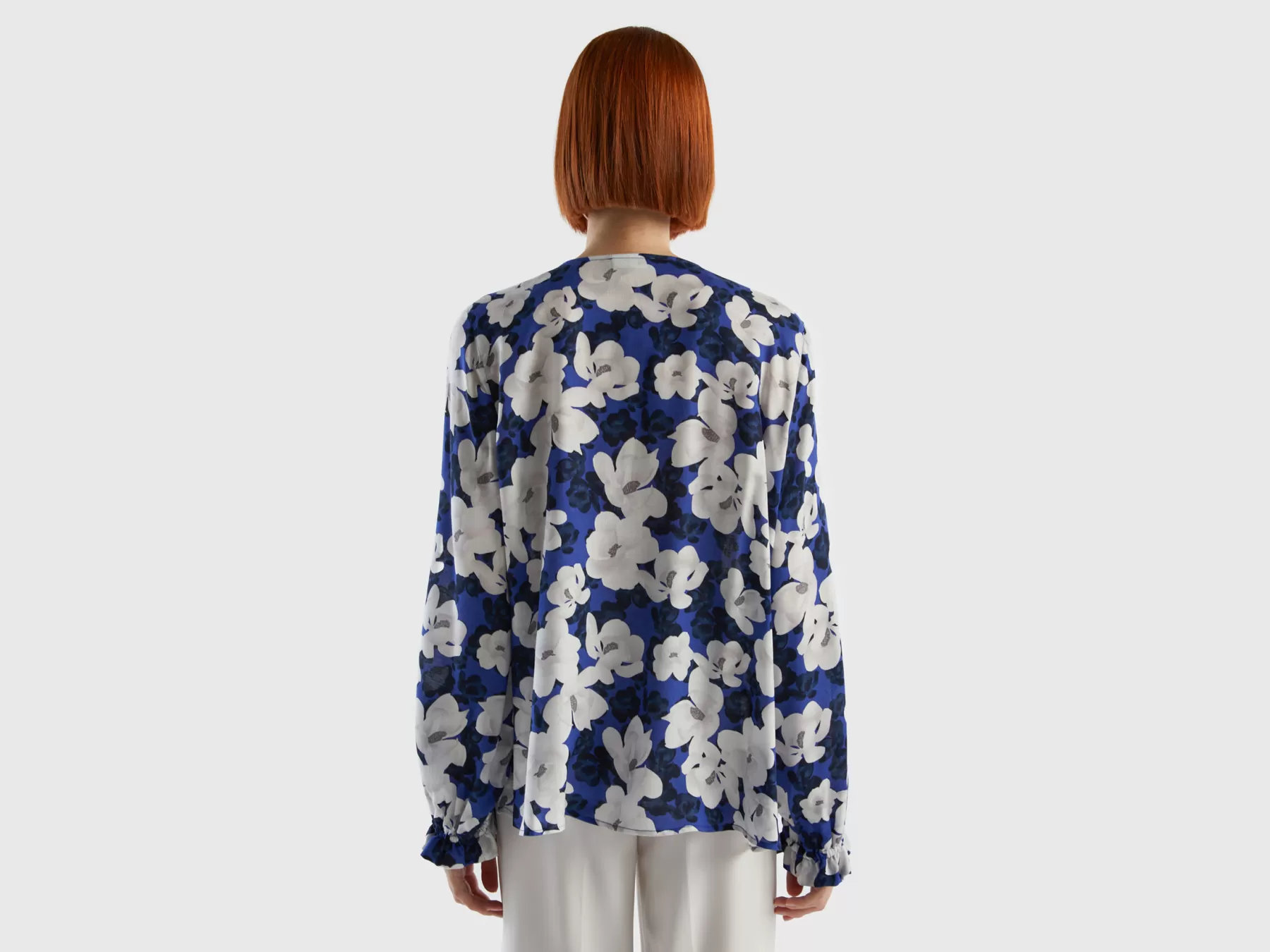 Benetton Blusa Fluida A Fiori Avio Online