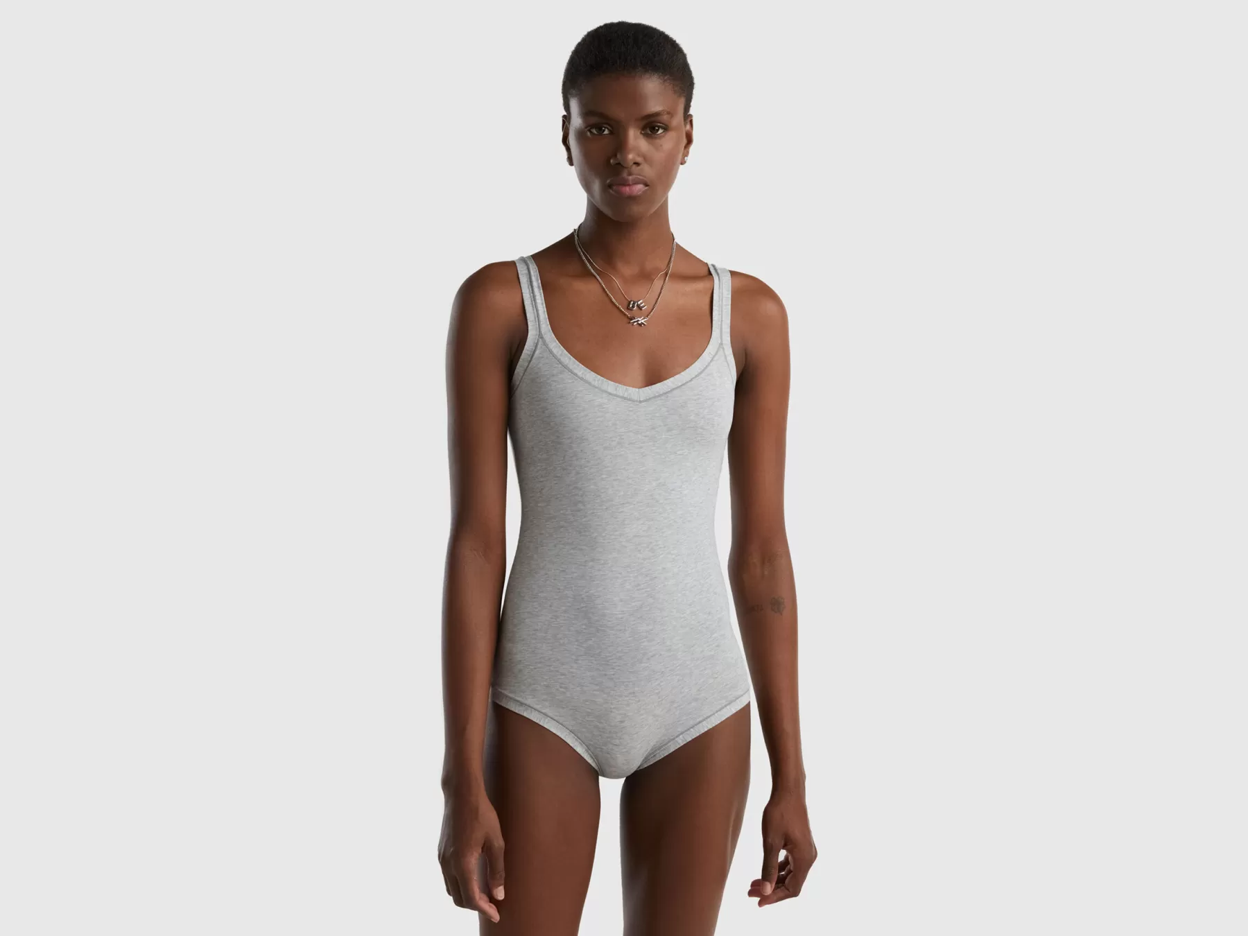 Benetton Body In Cotone Biologico Super Stretch Grigio Chiaro Cheap