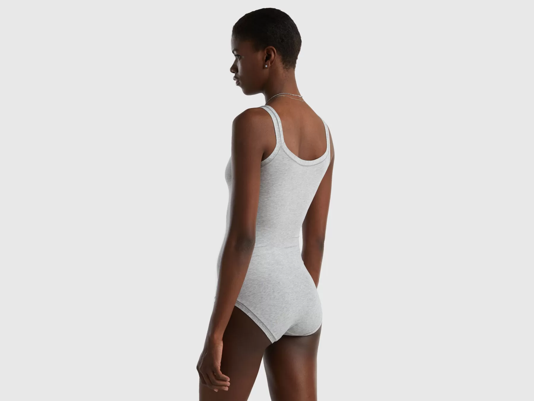 Benetton Body In Cotone Biologico Super Stretch Grigio Chiaro Cheap